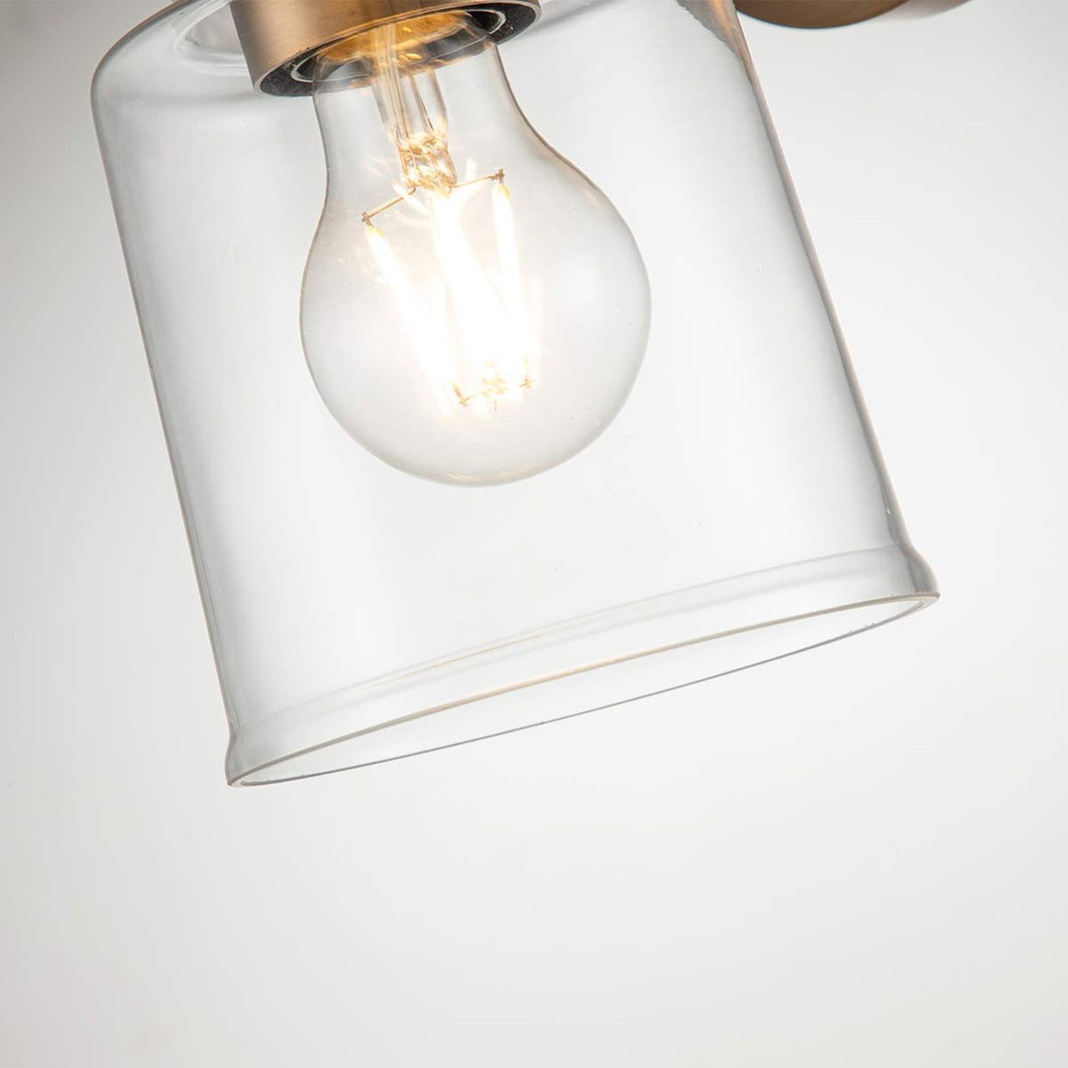 Wandleuchte Metall Glas H: 24,3 cm Vintage ASTANA Licht