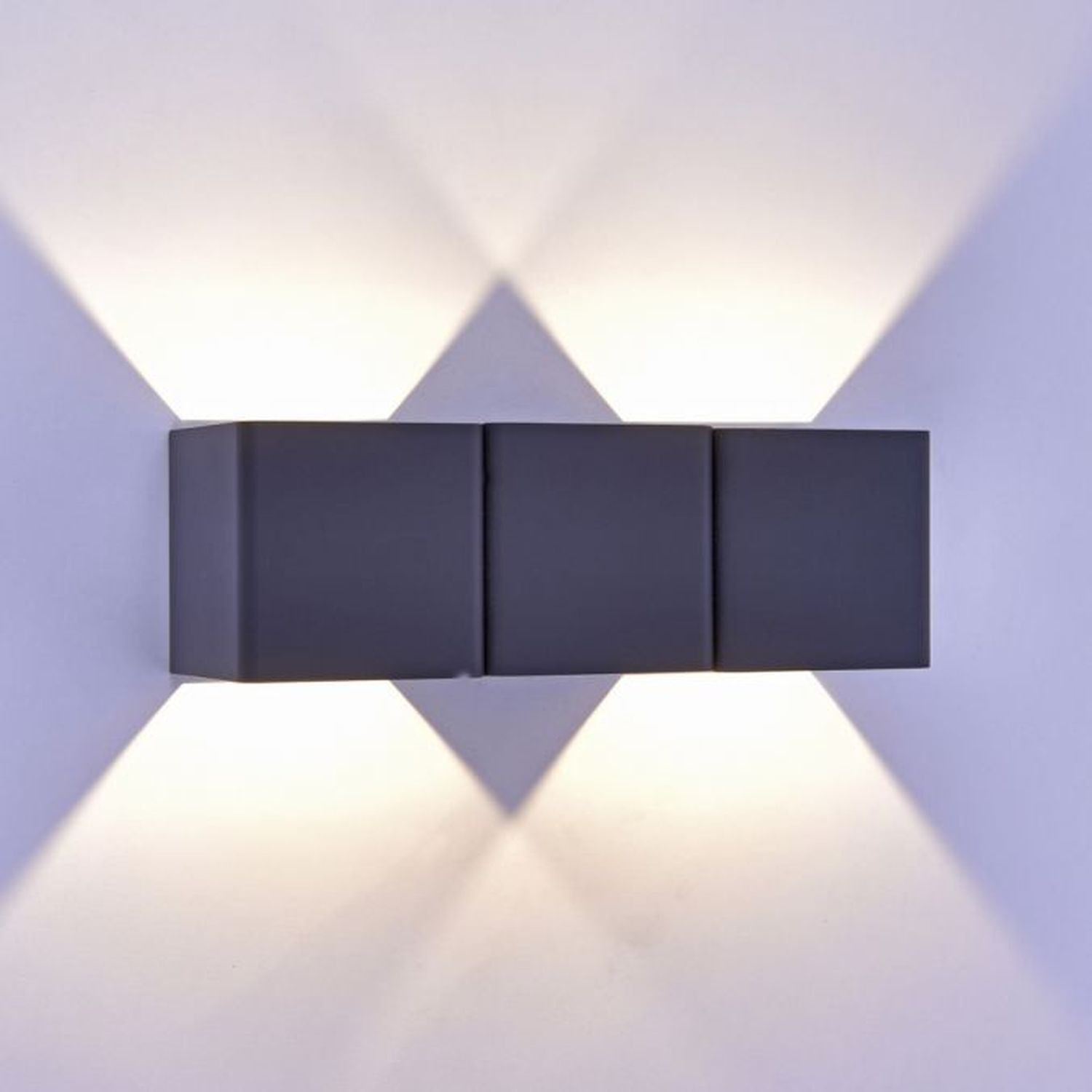 LED Wandleuchte außen Aluminium IP54 22,5 cm Anthrazit Beleuchtung