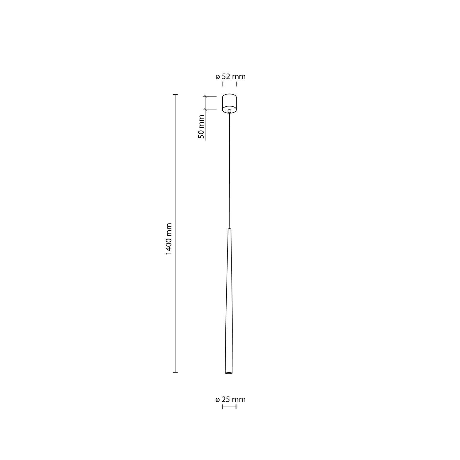 Hängelampe Metall Ø 5,2 cm Schwarz Gold G9 höhenverstellbar