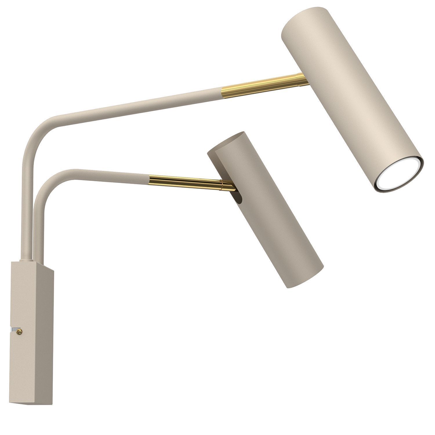 Verstellbarer Wandspot Beige Gold GU10 B:60 cm stilvoll