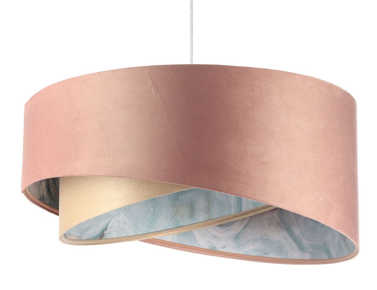 Pendelleuchte Rosa Beige Hellblau Ø 50 cm Stoffschirm E27
