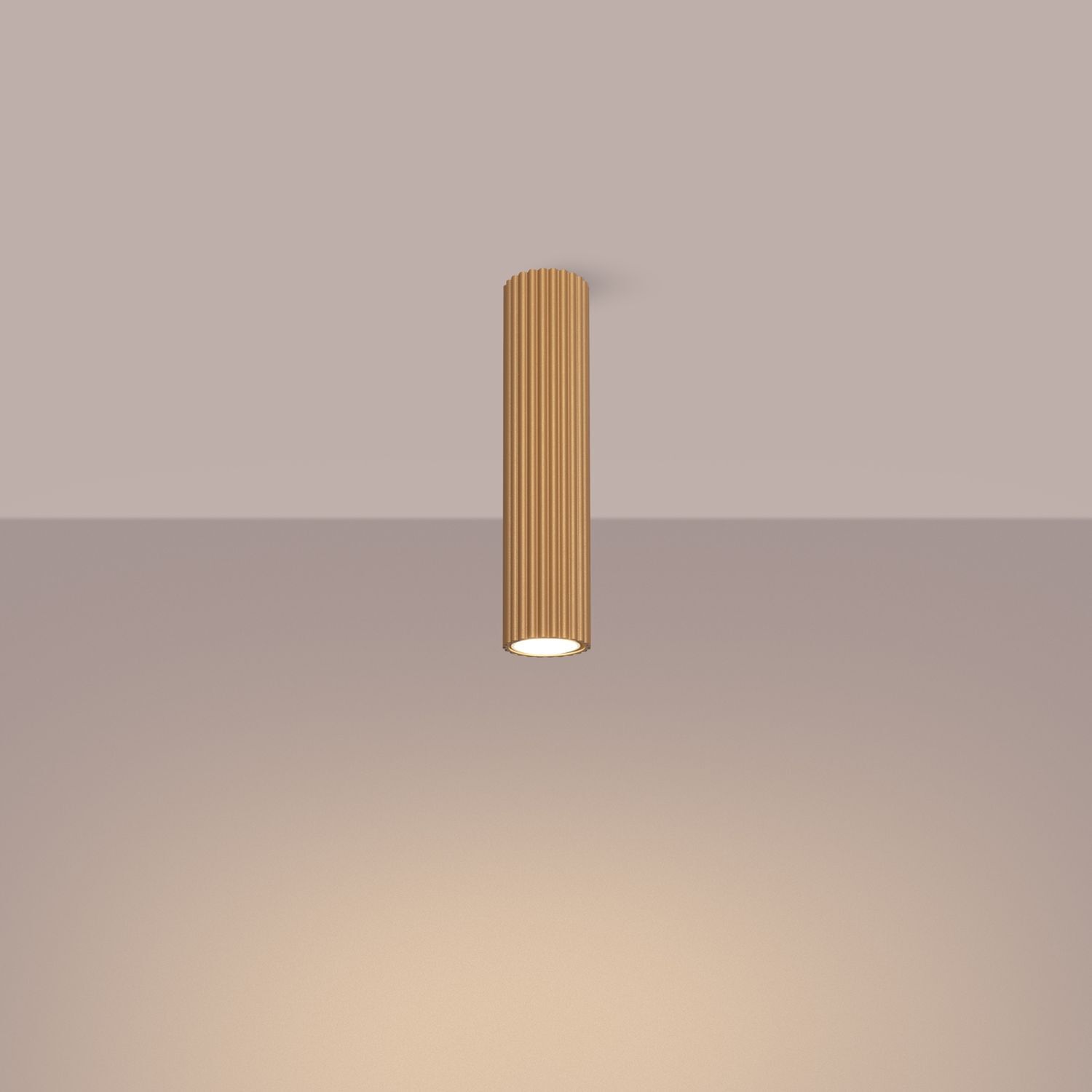 Aufbauspot GU10 D: 6,5 cm H: 30 cm Aufputz in Gold Modern
