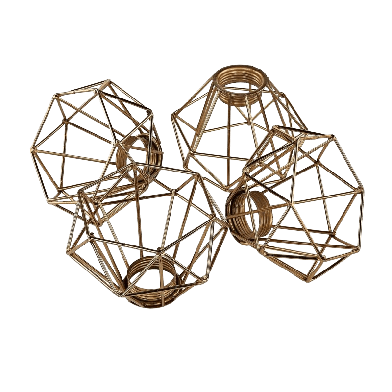 Lampenschirme Metall Geometric object, Deko-Objekt, Metallkonstruktion, Würfelstruktur, Brunnenkugel-Design