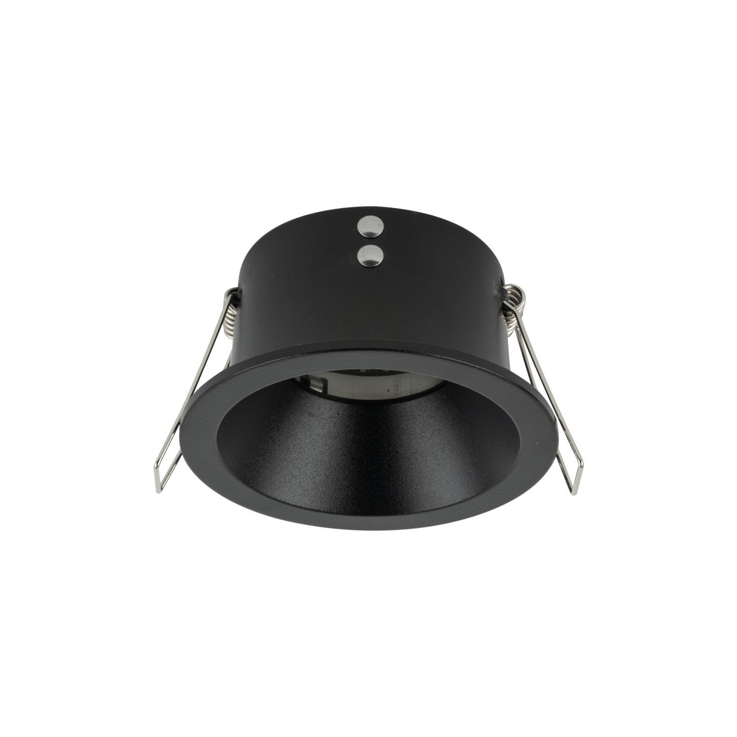 Schwarzer Einbaustrahler IP65 Metall Glas Ø8,5 cm rund