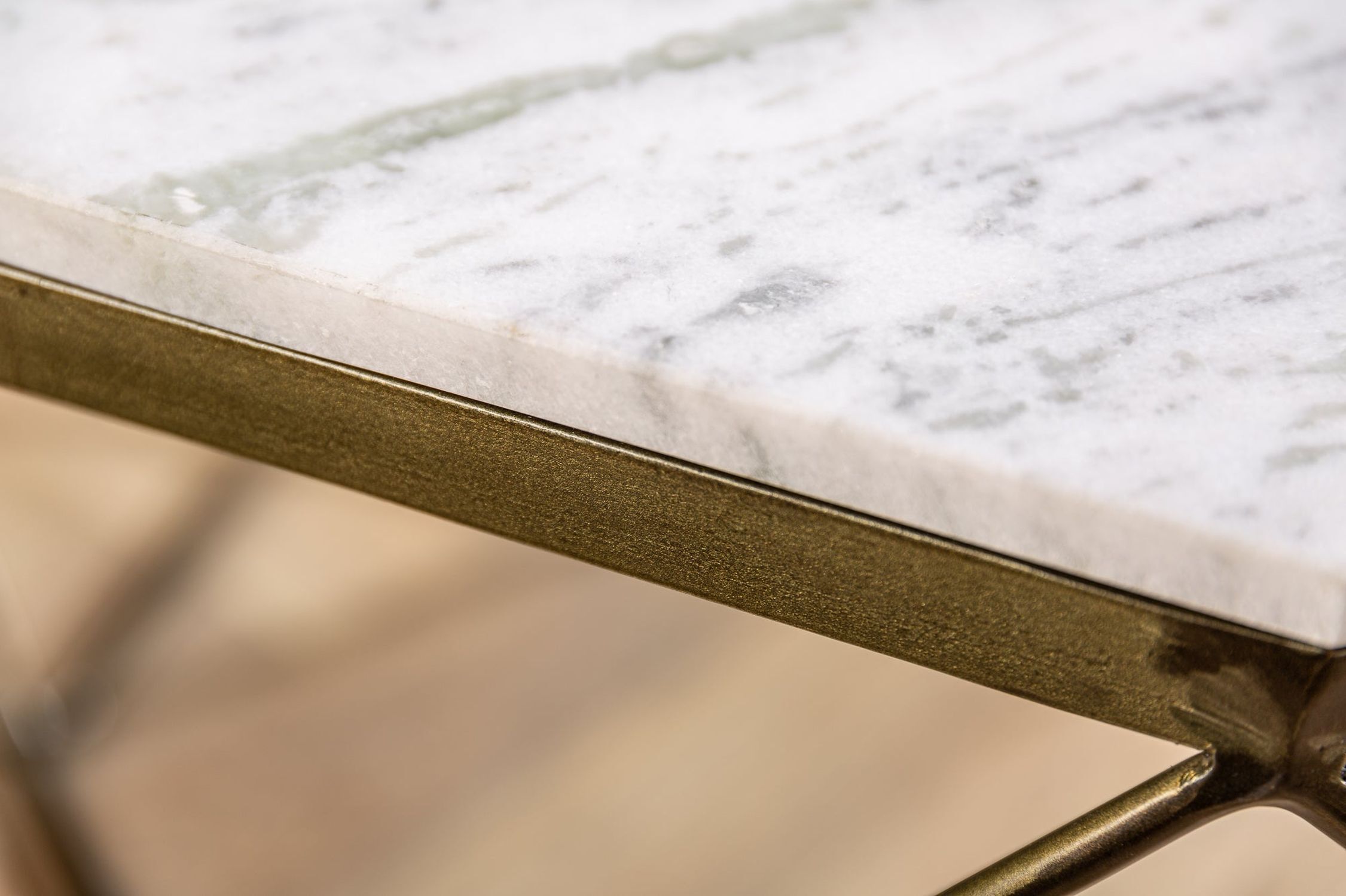 Couchtisch Marmor Metall in Weiß Schwarz 70 x 70 cm Moebel, Tabelle, Tischplatte, Kaffeetisch, Innenarchitektur