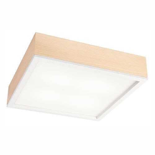 Deckenlampe Glas blendarm Holz Pinie E27 B:38,5 cm