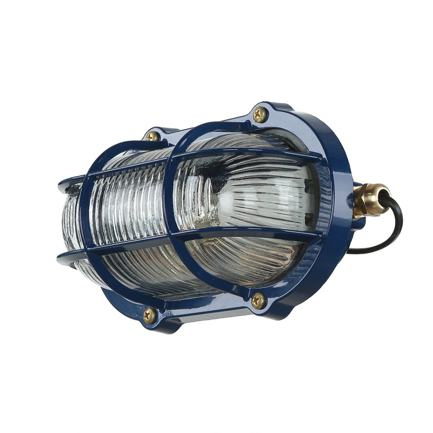 frontale Leuchte, Schutzgehäuse, Rundleuchte, Glaslinse, Kabelanschluss