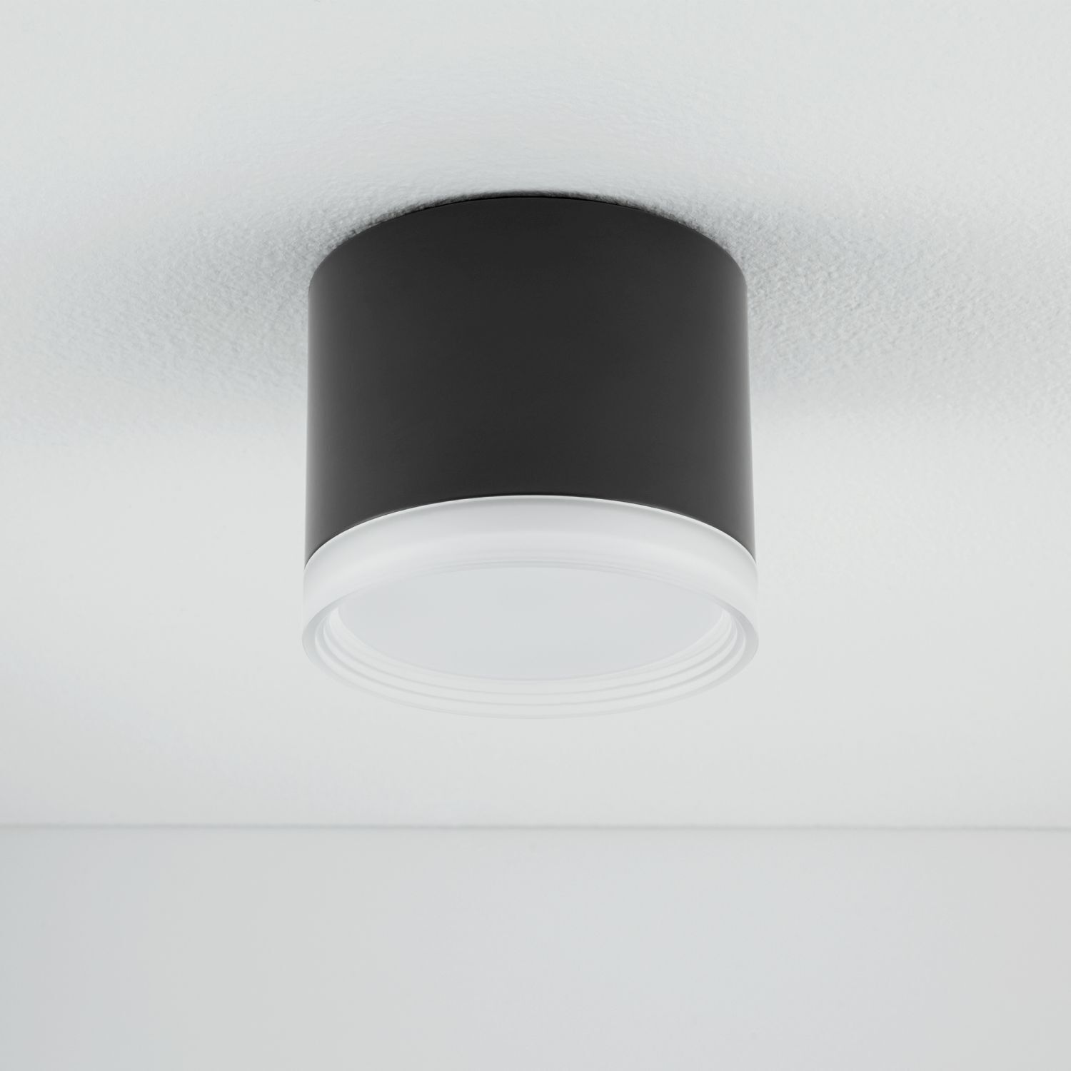 Kleiner Deckenspot Schwarz GX53 Ø 8,5 cm Aluminium Modern