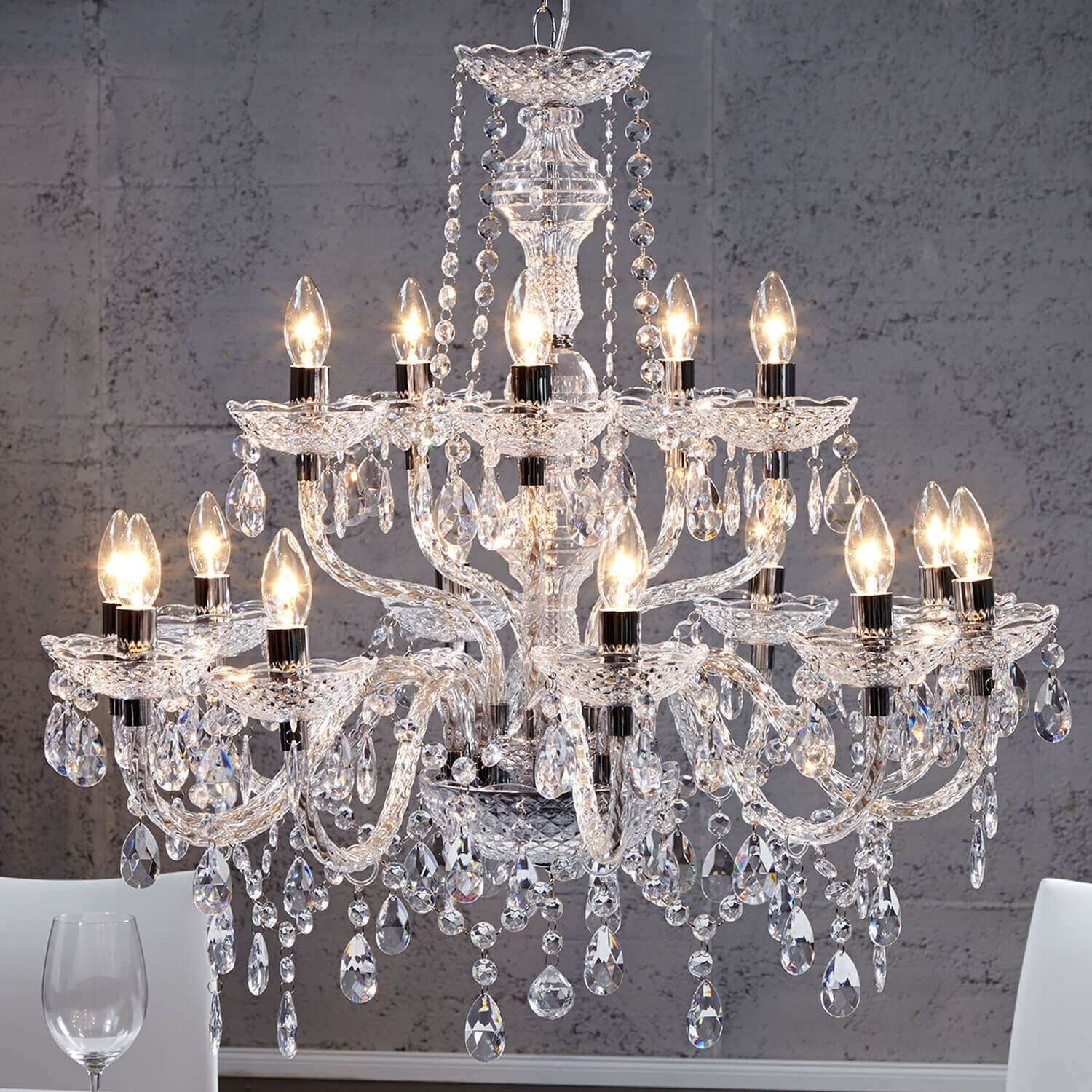 Imposanter Kronleuchter Klassisch E14 Leuchter, Lampe