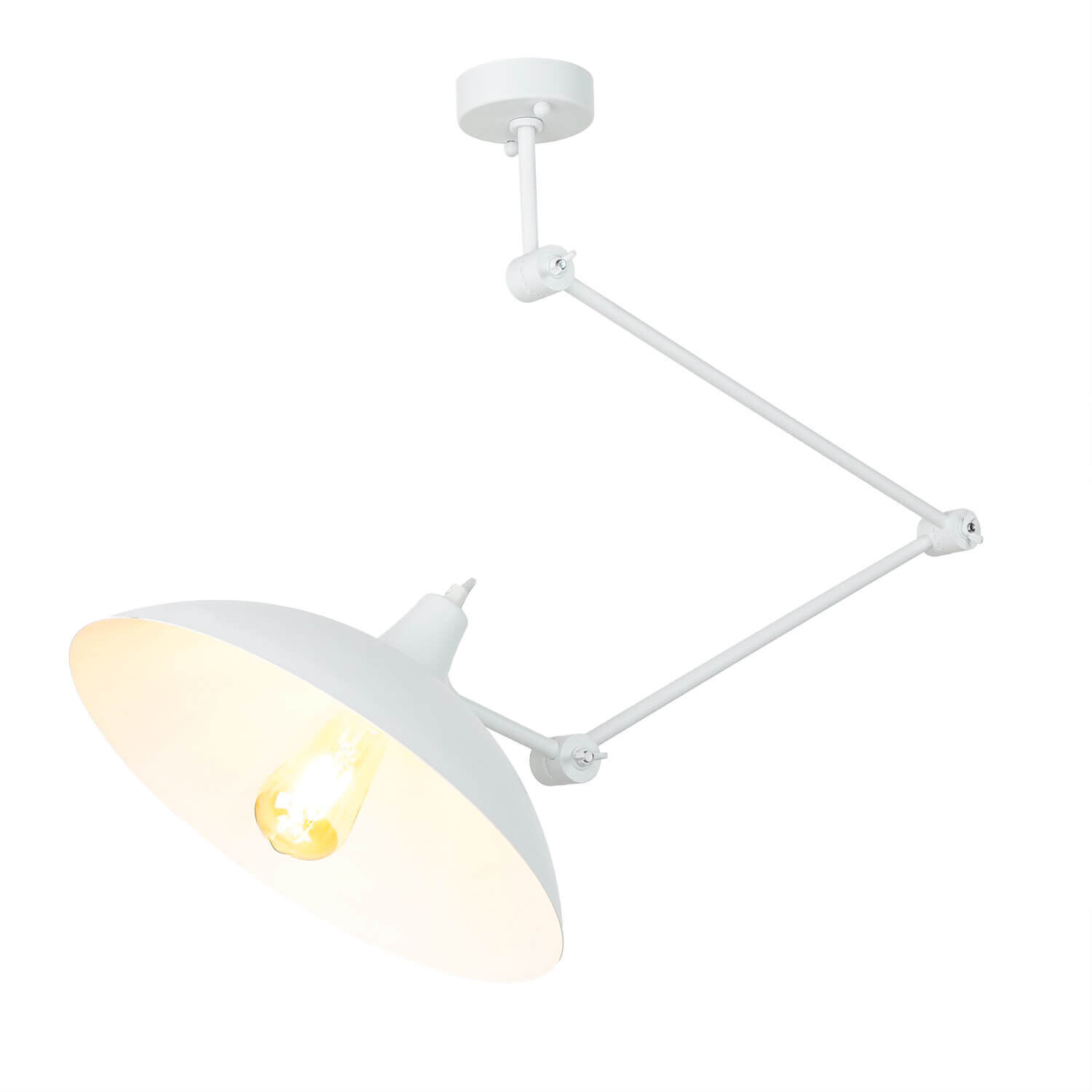 Flexible Deckenlampe Weiß Wohnzimmer Retro Leuchte