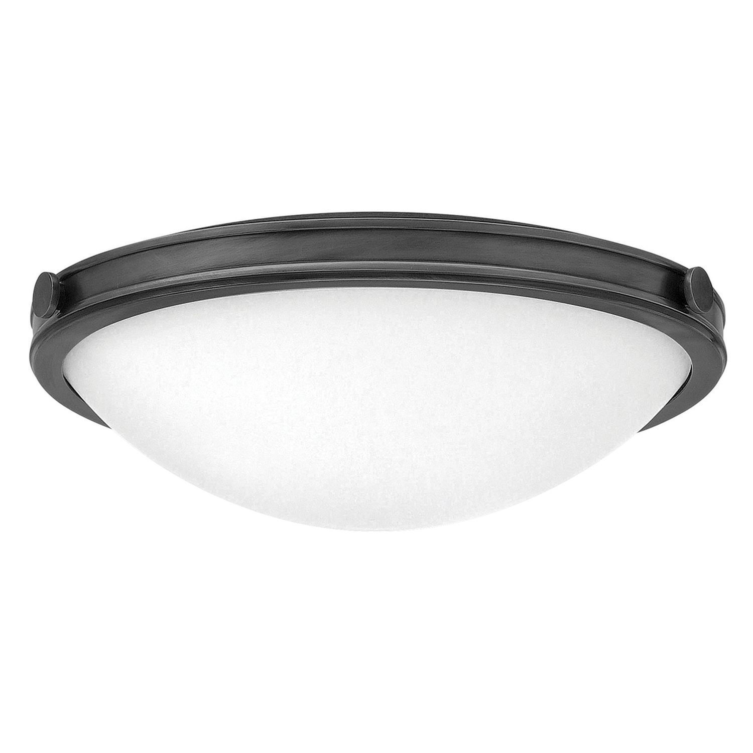 Deckenleuchte rund Ø 48,3 cm Schwarz Weiß Metall Glas