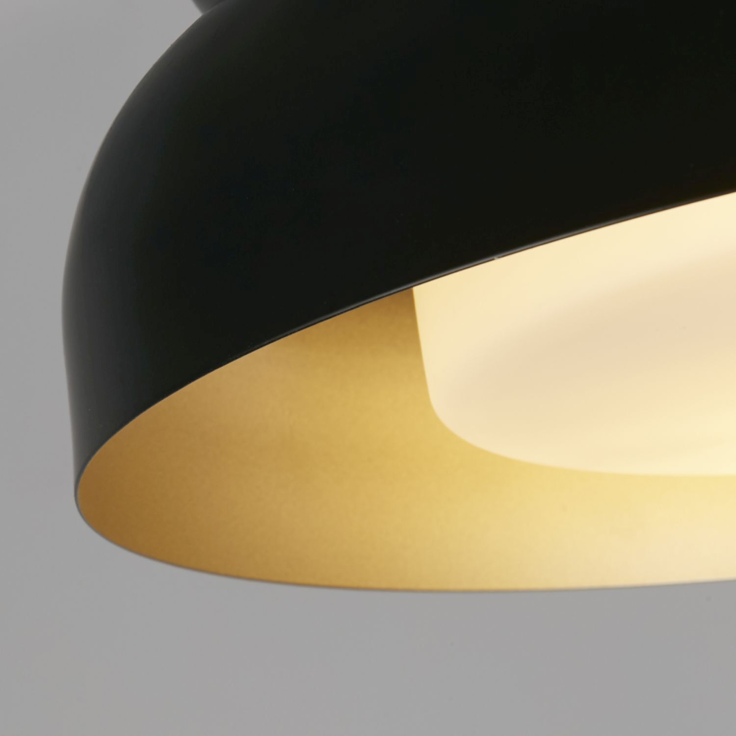Deckenlampe Metall in Schwarz Gold E14 B:36,5 cm rund