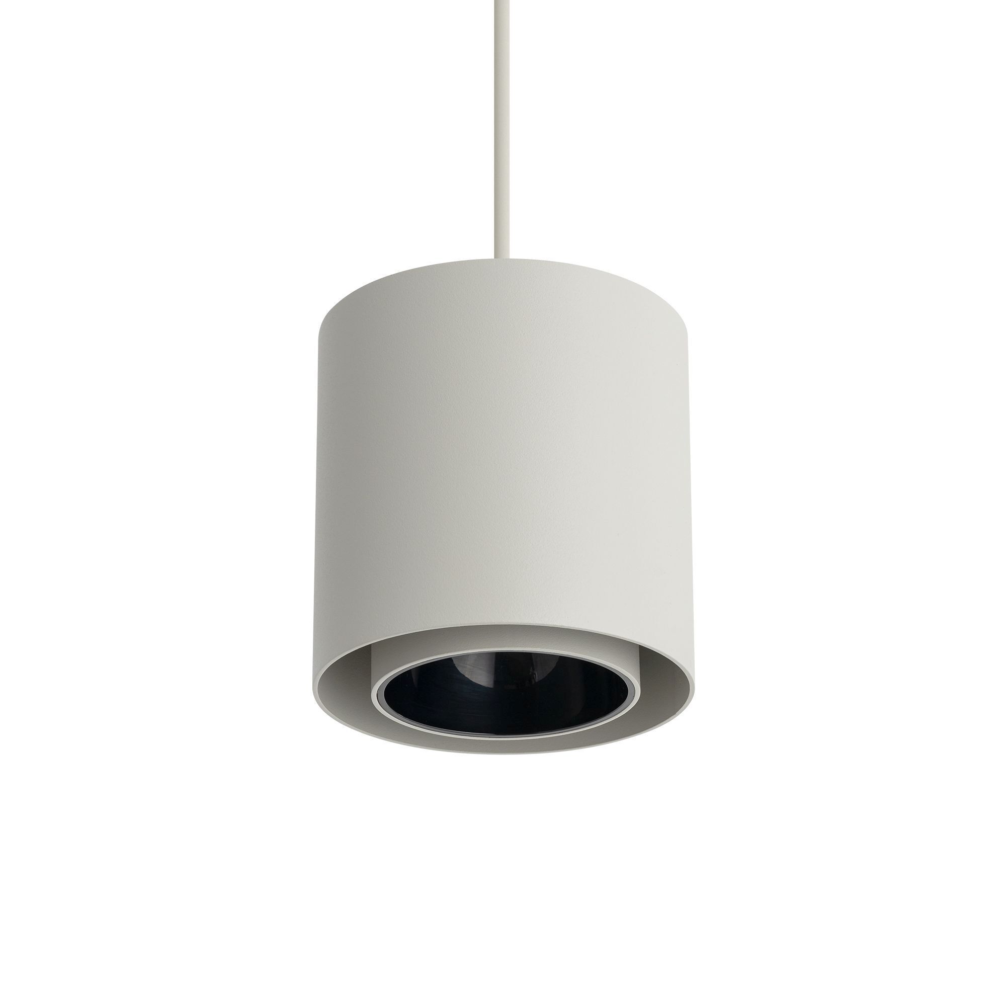 Runde Pendelleuchte Metall GU10 Ø13 cm Seidengrau pendant, ceiling light, lamp shade, white, modern