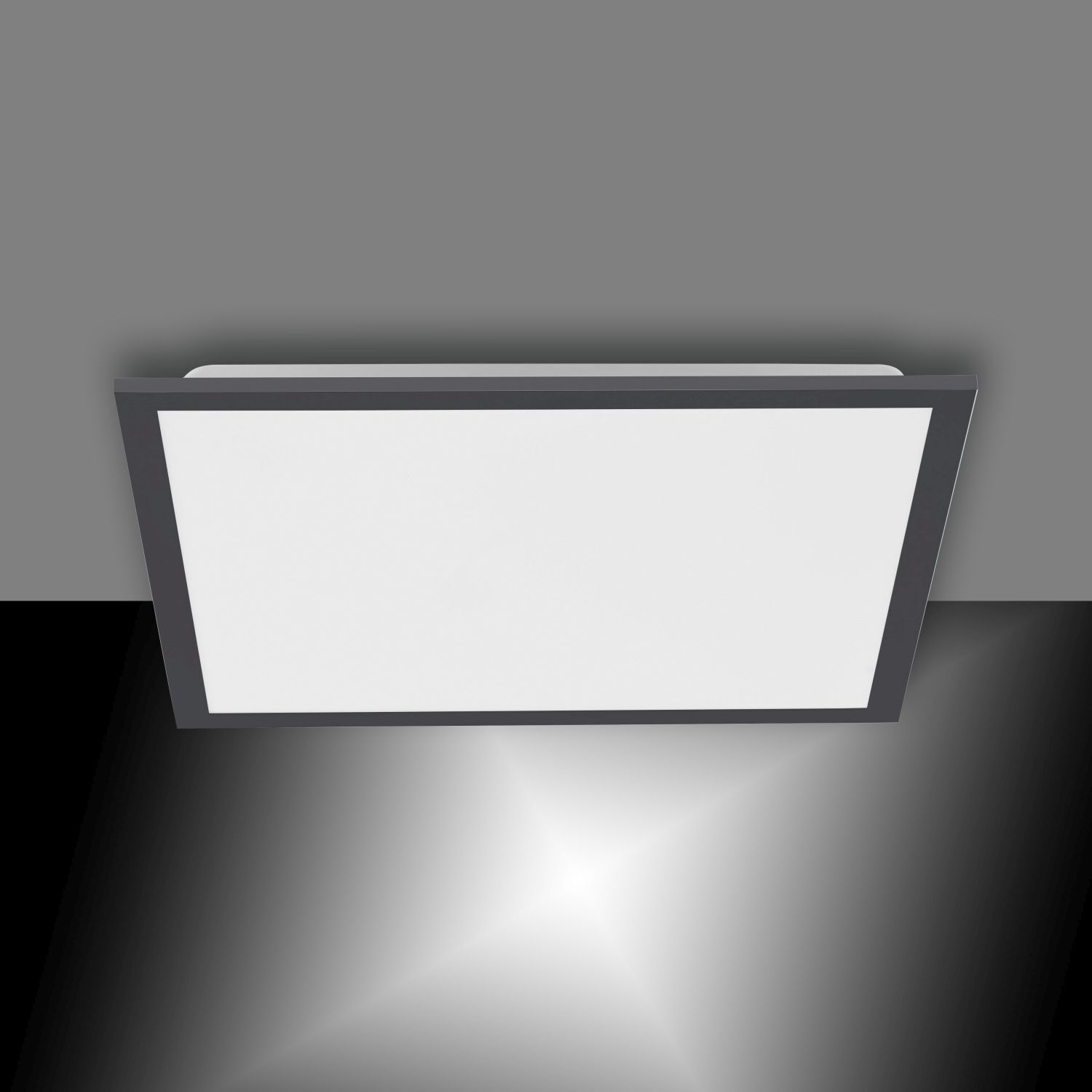 LED Deckenlampe dimmbar L:44,5 cm Fernbedienung Schwarz