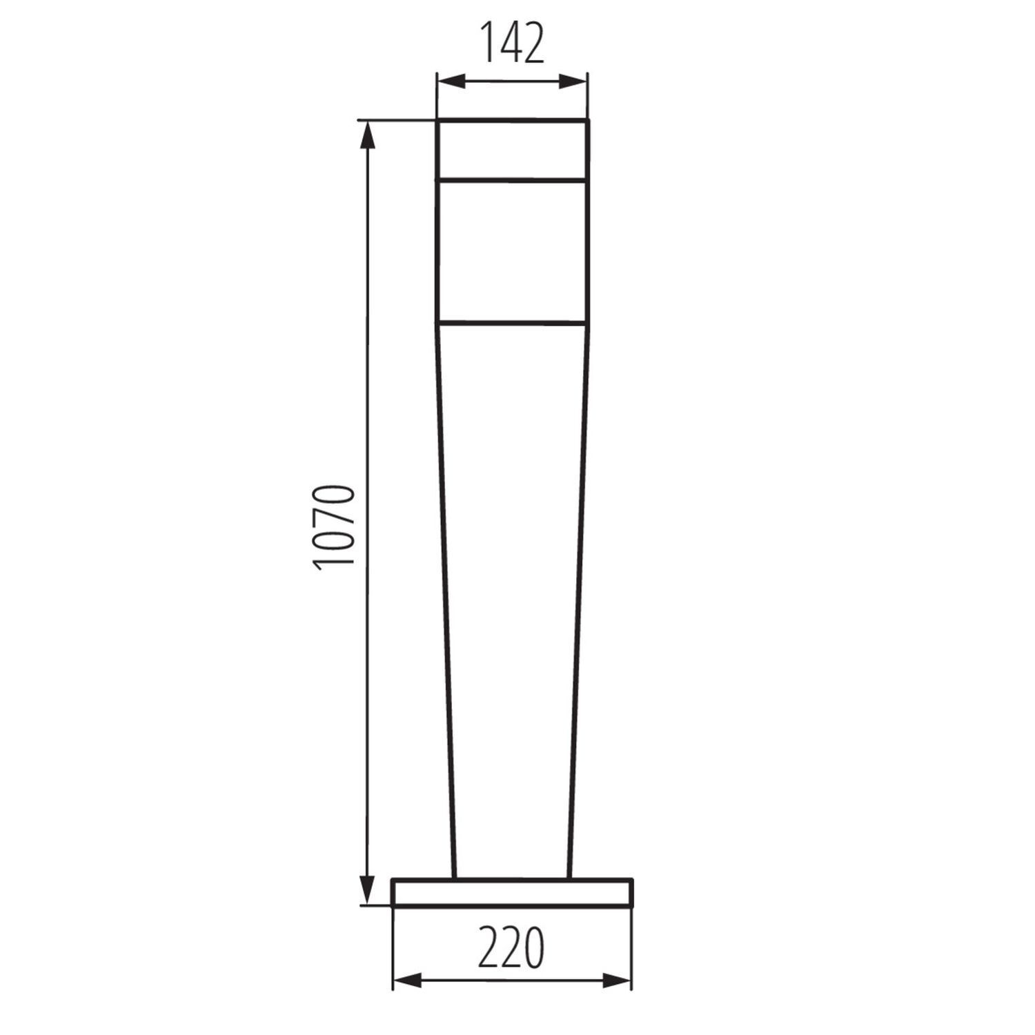 Außen Stehlampe Modern 107 cm Grau Weiß IP44 FLANNA