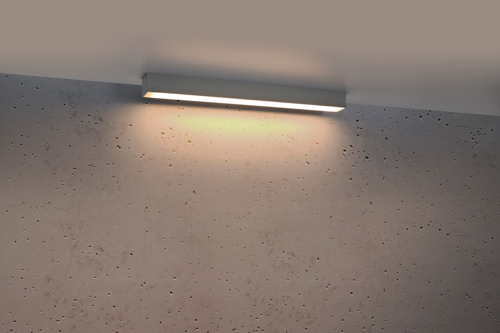 LED Deckenlampe Metall 67 cm lang blendarm 3000 K Grau