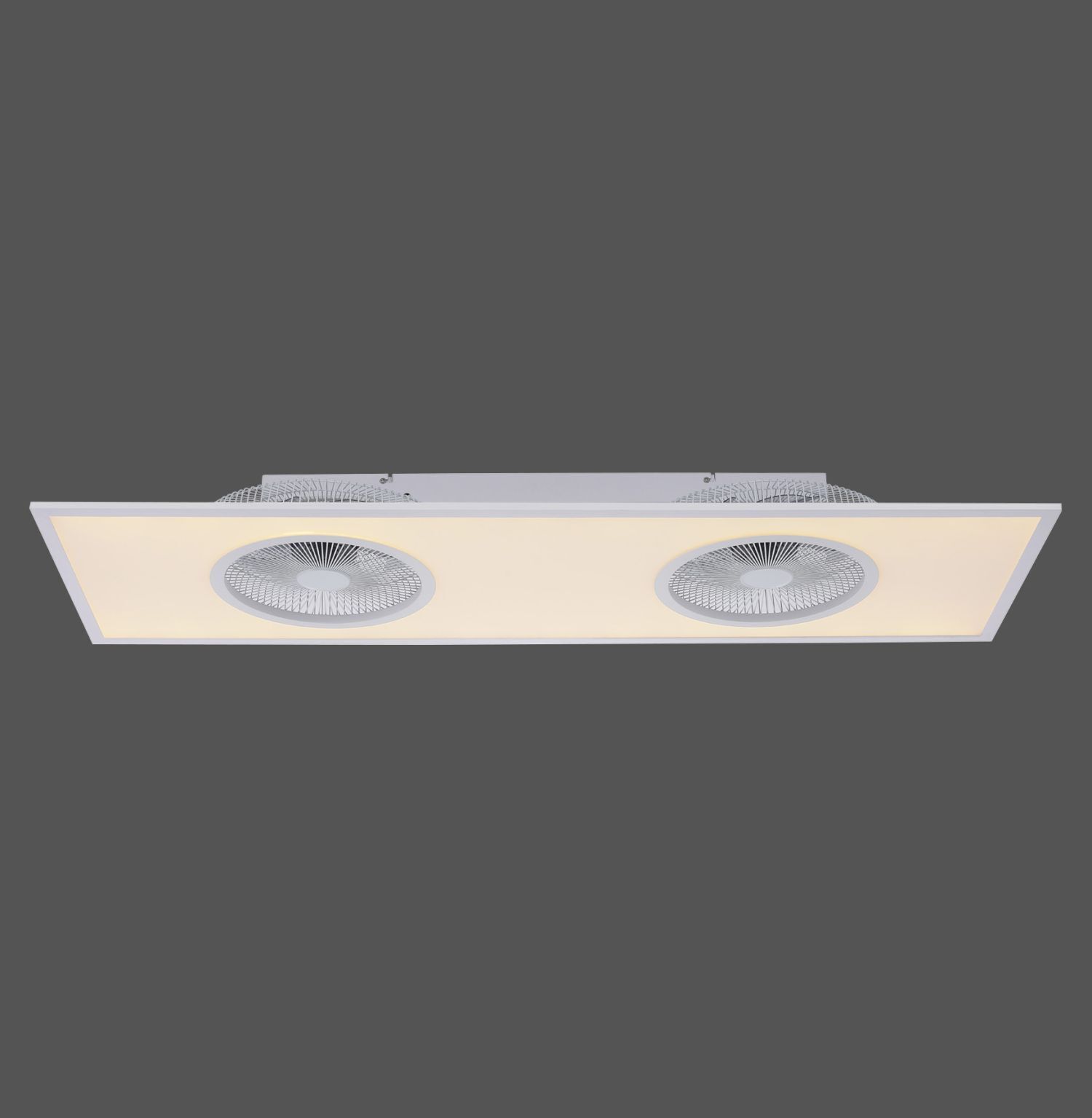 LED Deckenlampe mit Ventilatoren Weiß 3100 lm dimmbar Deckenleuchte, Beleuchtung