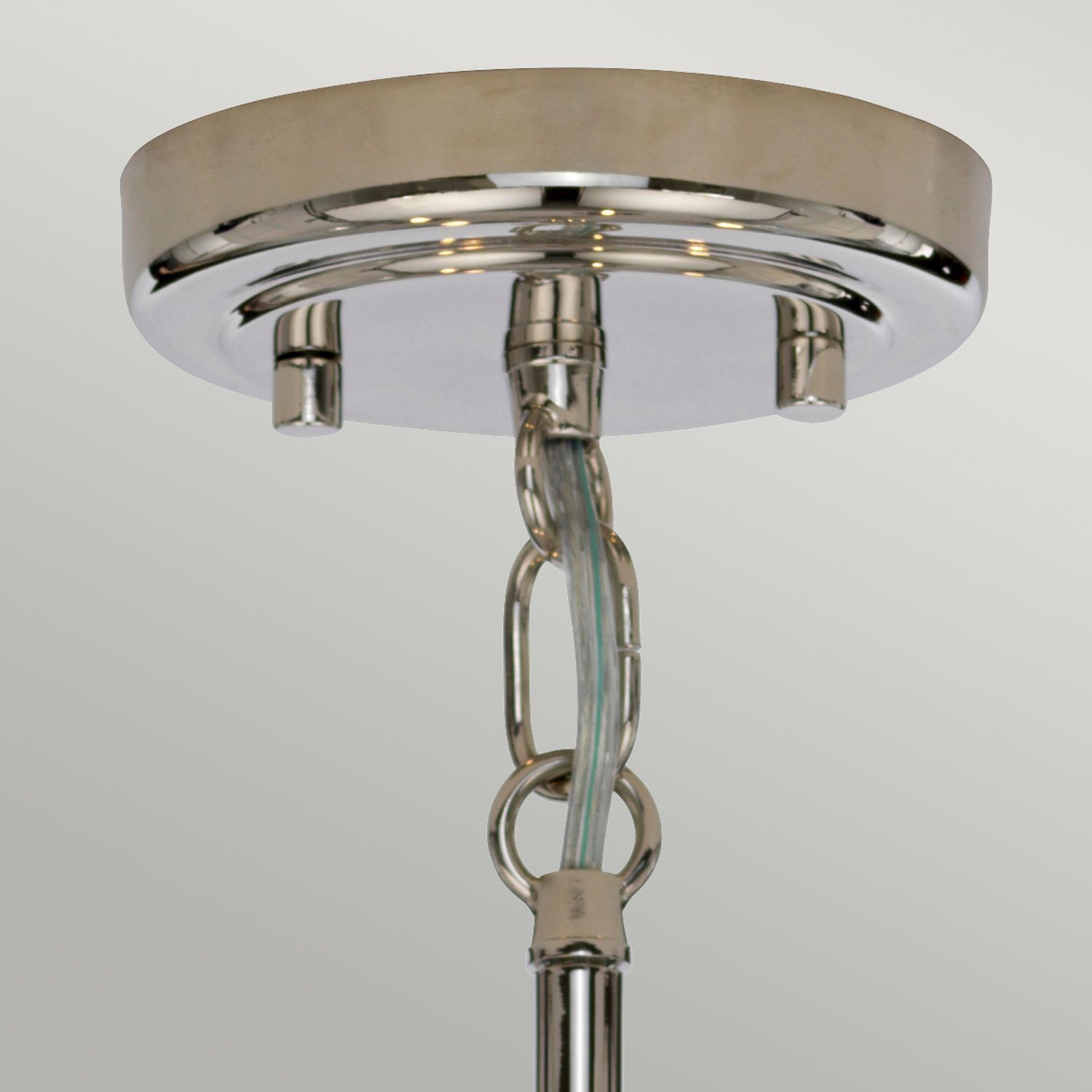 Hängelampe Grau Nickel Glas Metall Kugelschirm