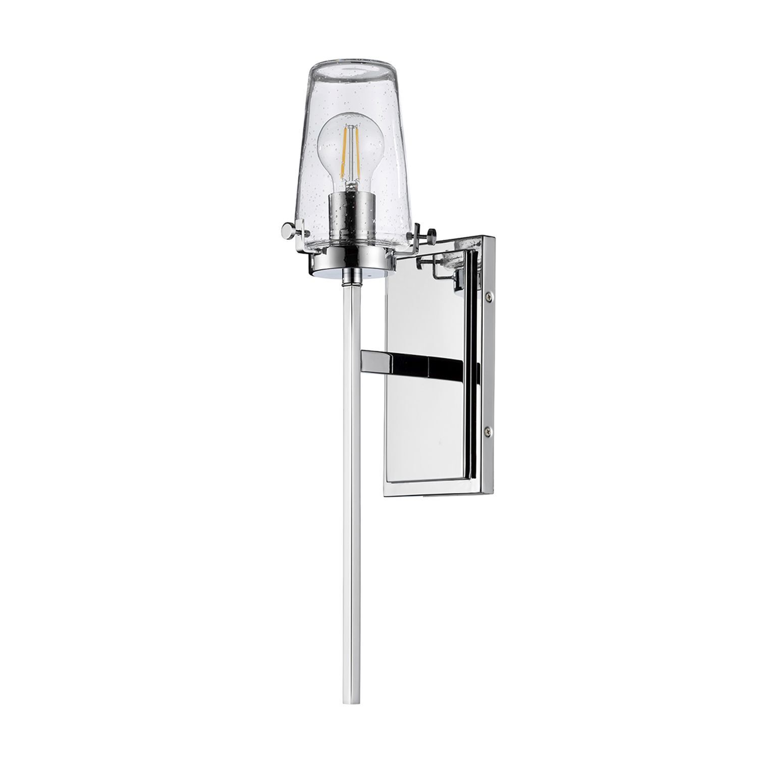 Wandleuchte Badezimmer Chrom 56 cm hoch E27 IP44