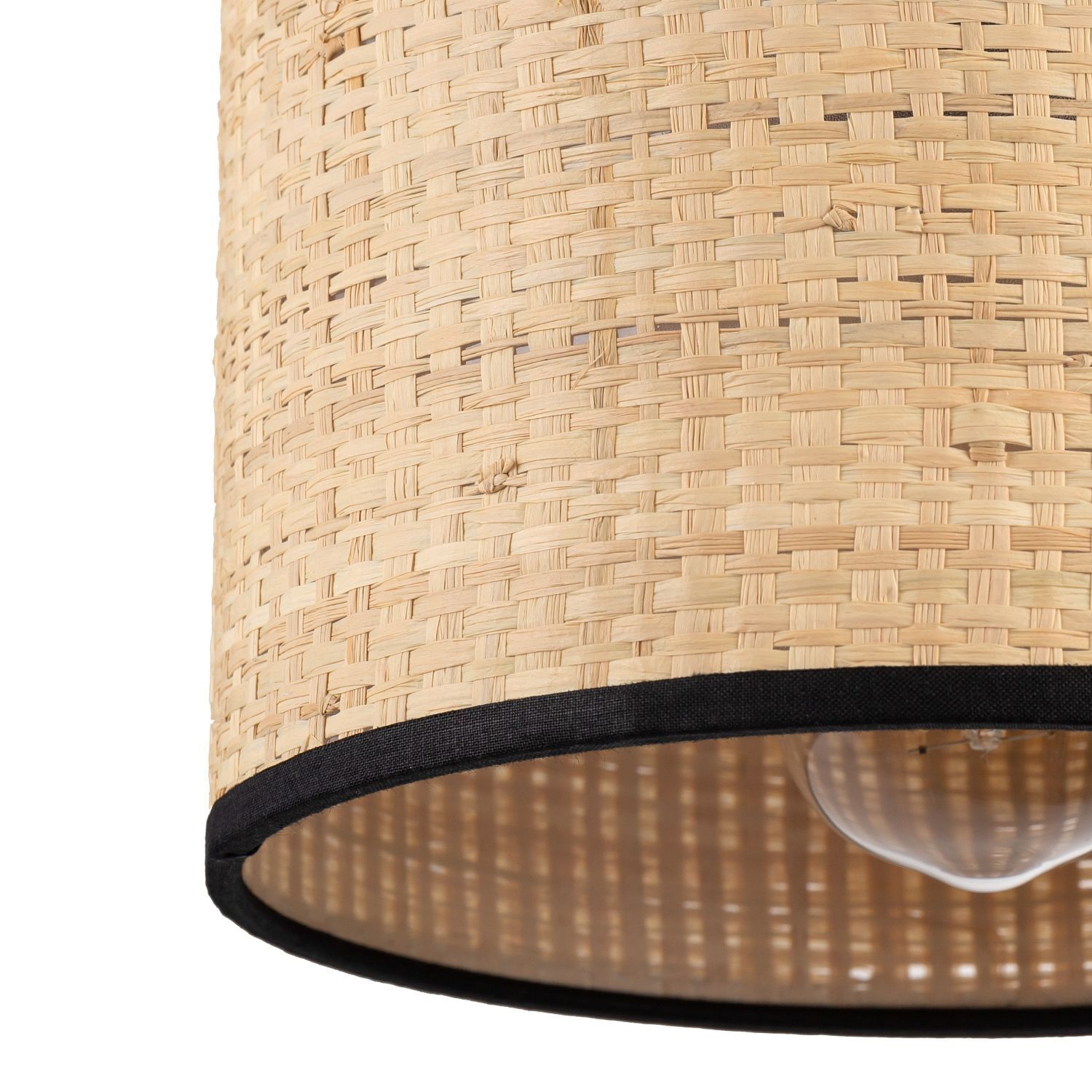 Wandlampe Modern Boho Korbschirm Metall E27 wohnlich Lampe