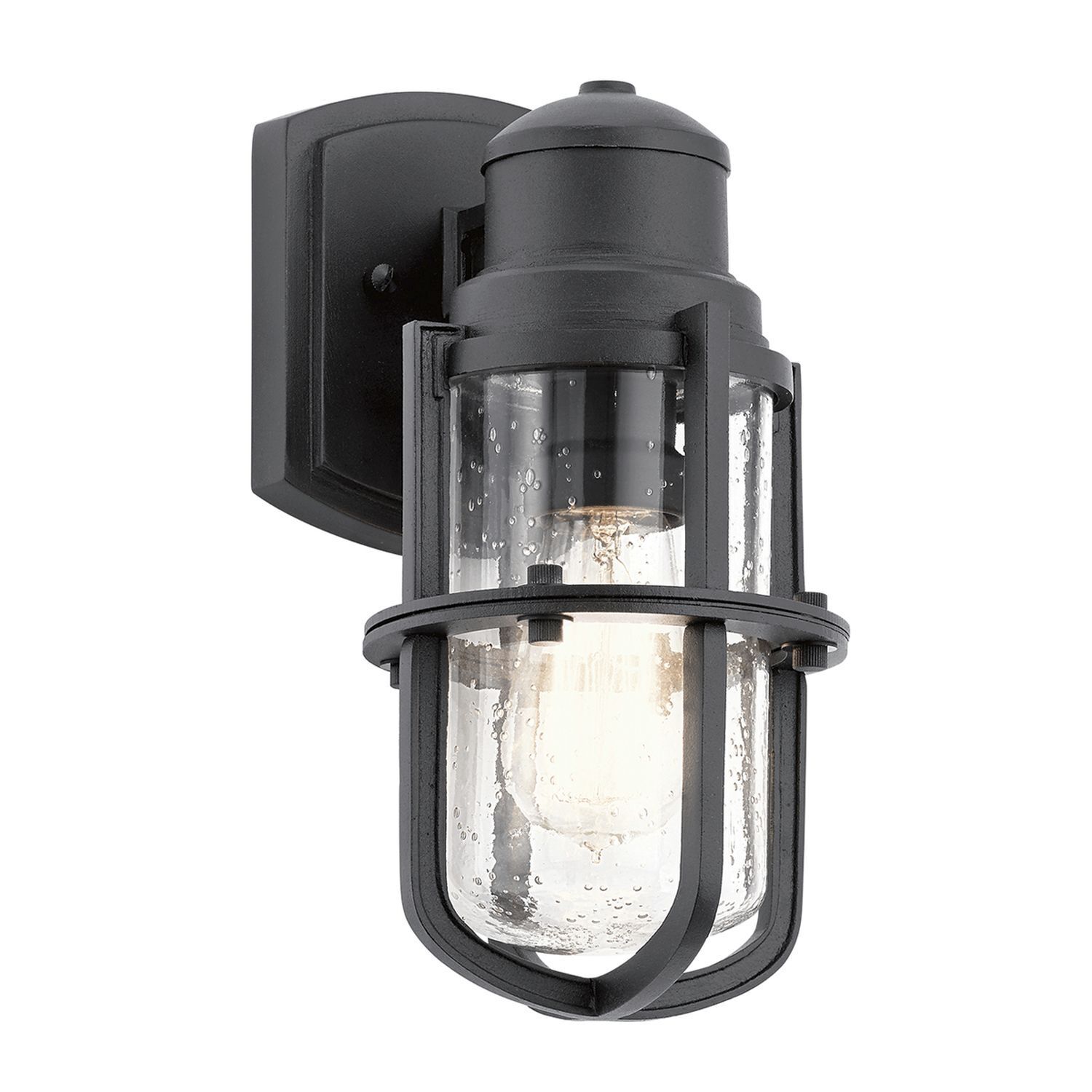 Außenlampe IP44 Schwarz E27 Maritim Wand LERA