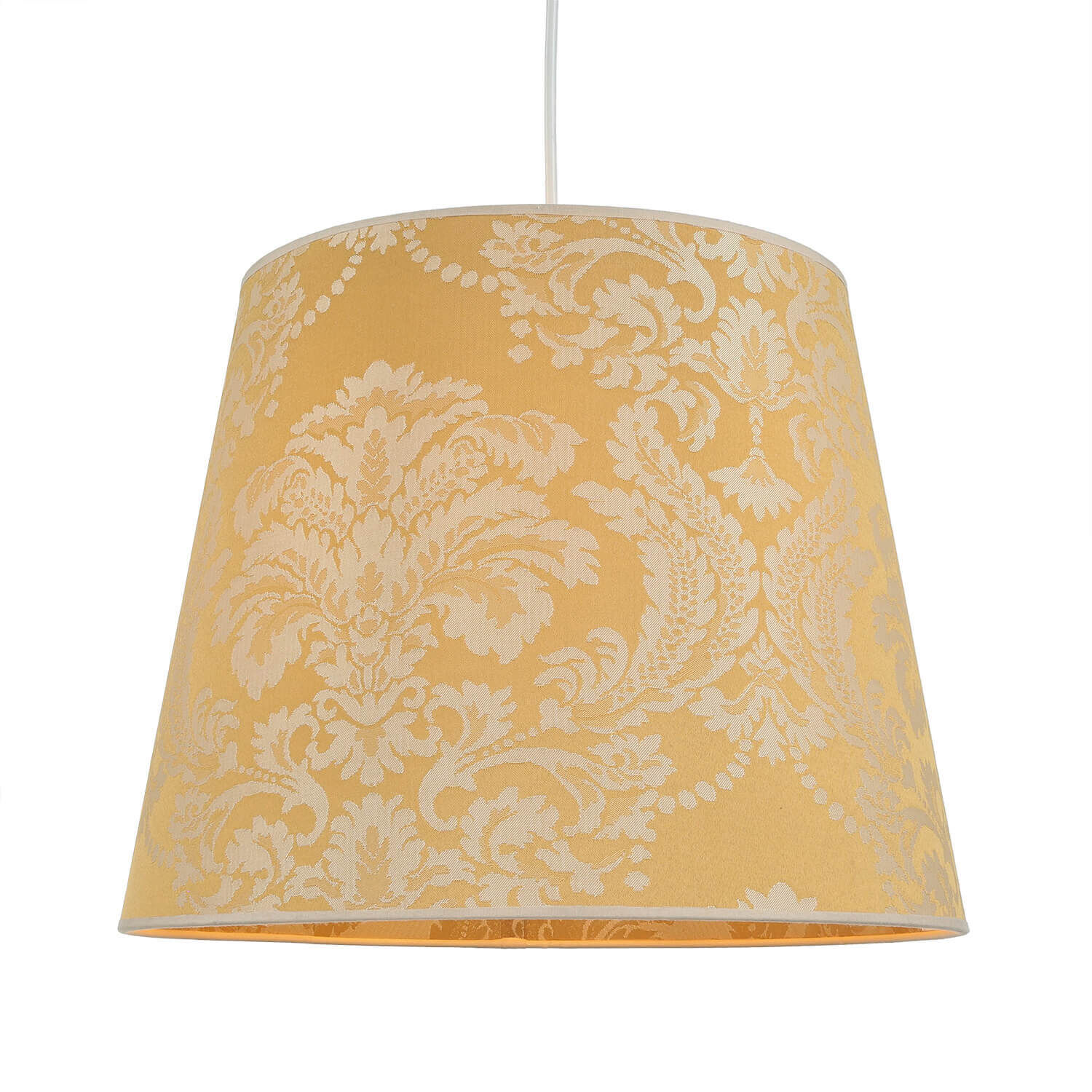 Lampenschirm Gold Stoff Muster E27 Pendelleuchte Lampe, Lampenschirm