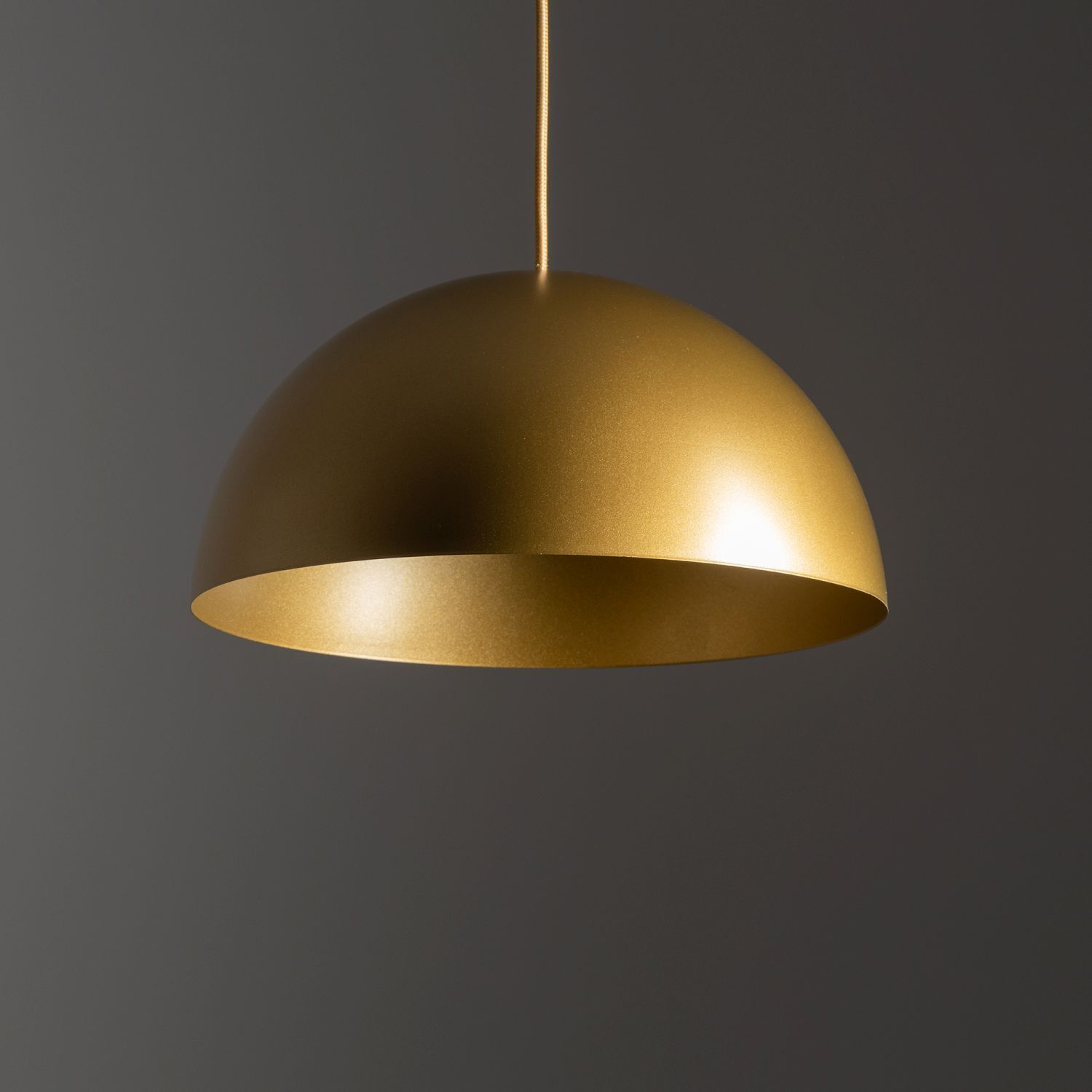 Hängeleuchte Metall rund Ø 33 cm GX53 in Gold matt Lampe, Lampenschirm, Leuchte