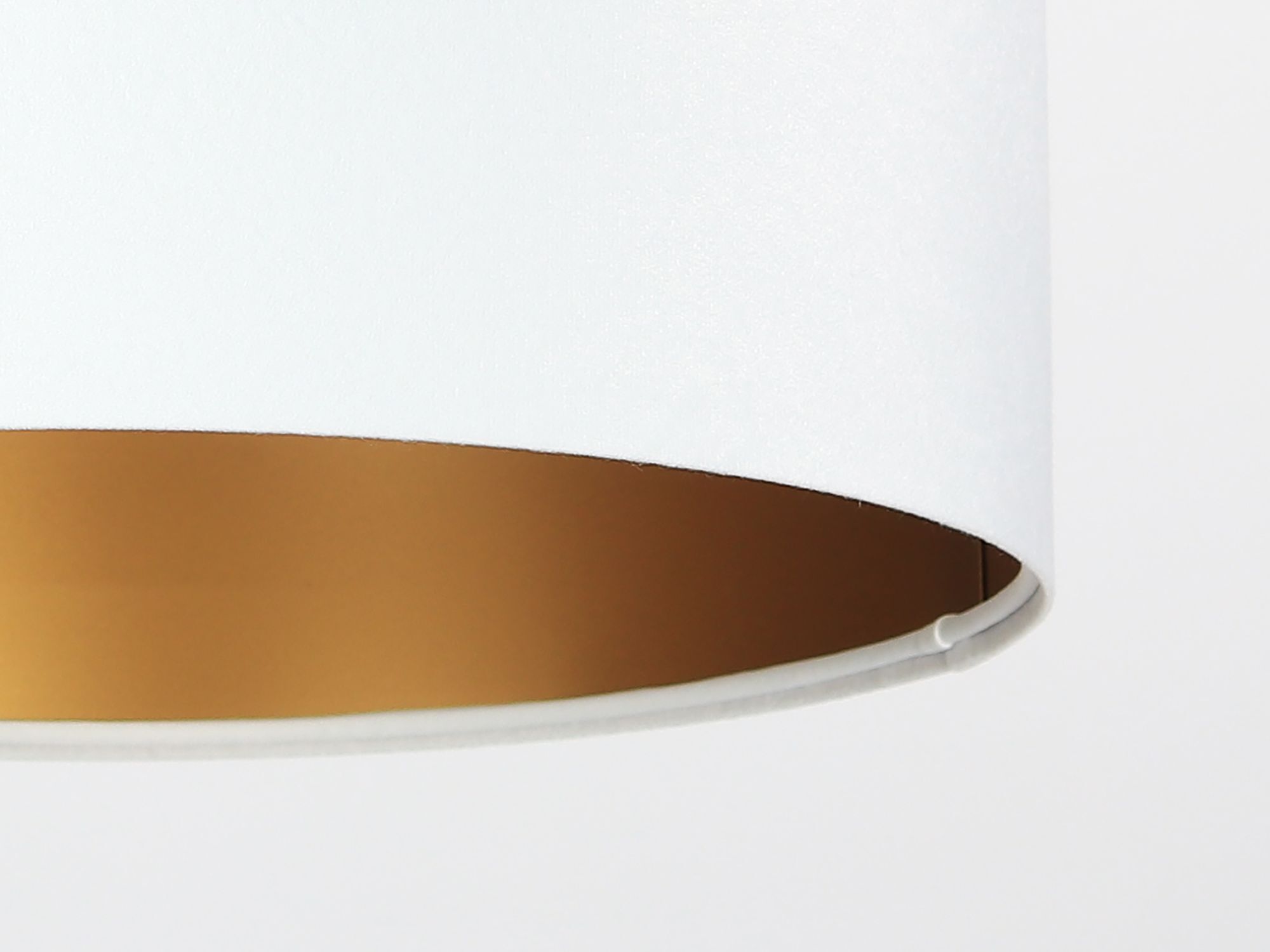 Pendelleuchte ROSIE Weiß Gold Retro rund Esstisch Lampe, Lampenschirm