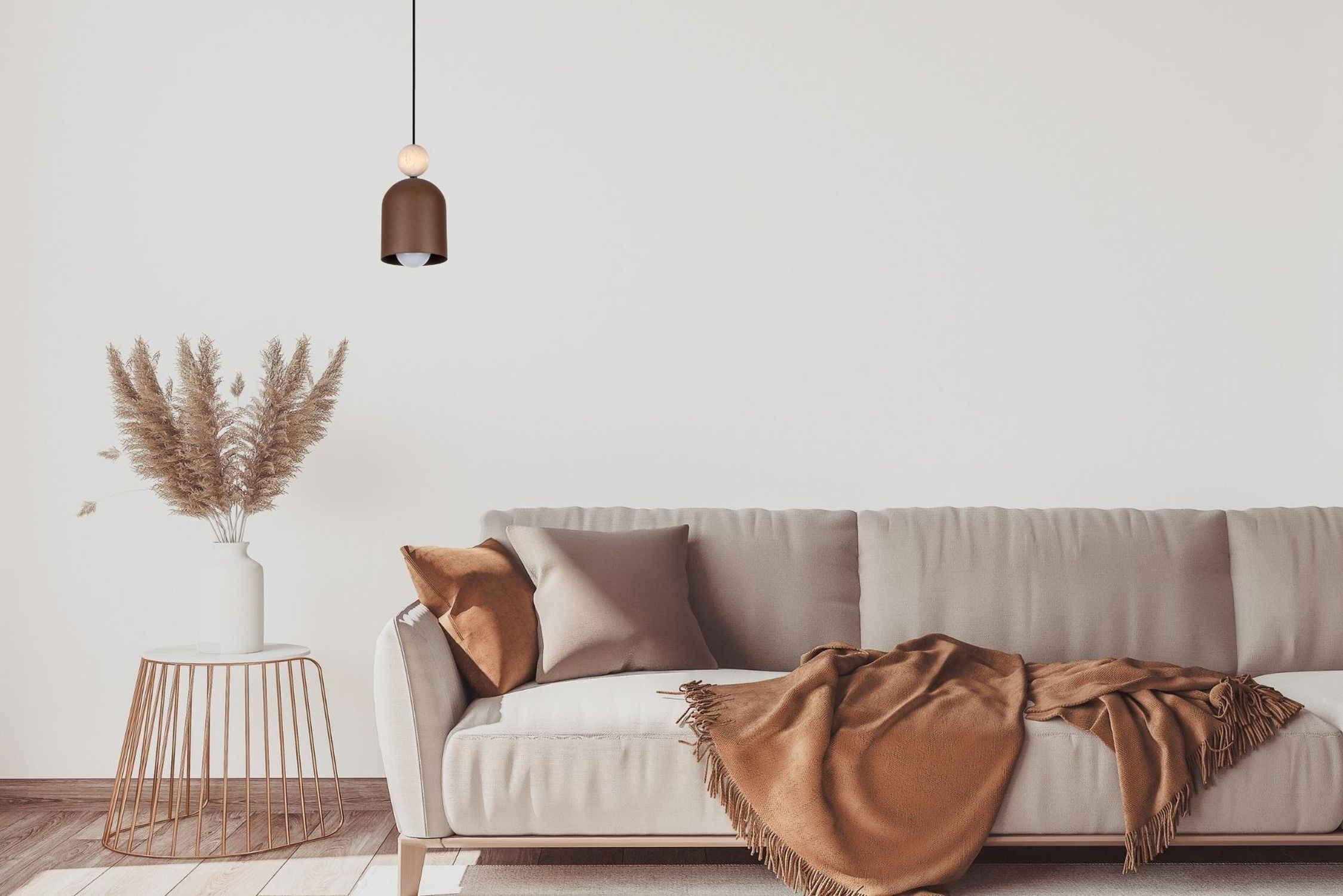 Wohnliche Hängelampe Rostbraun Metall Holz E27 Ø11 cm Dekoration für Zuhause, Kissen, Innenarchitektur, Lampe