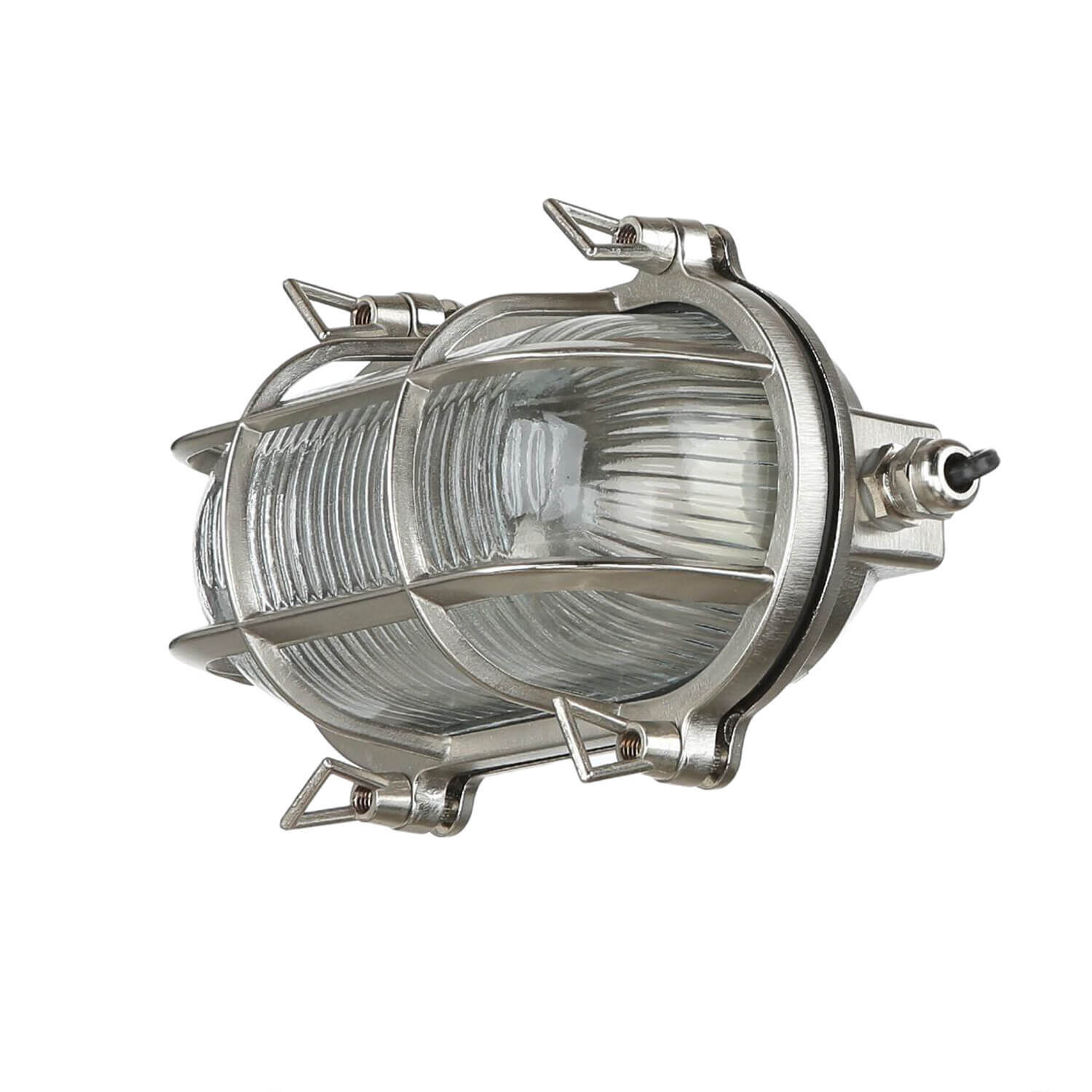Schott Wandleuchte Industrie Schott-Wandleuchte In Messing Gold – Marine Look, LED, Dimmbar, IP44 Für Innen & Außen Dimmbar LED