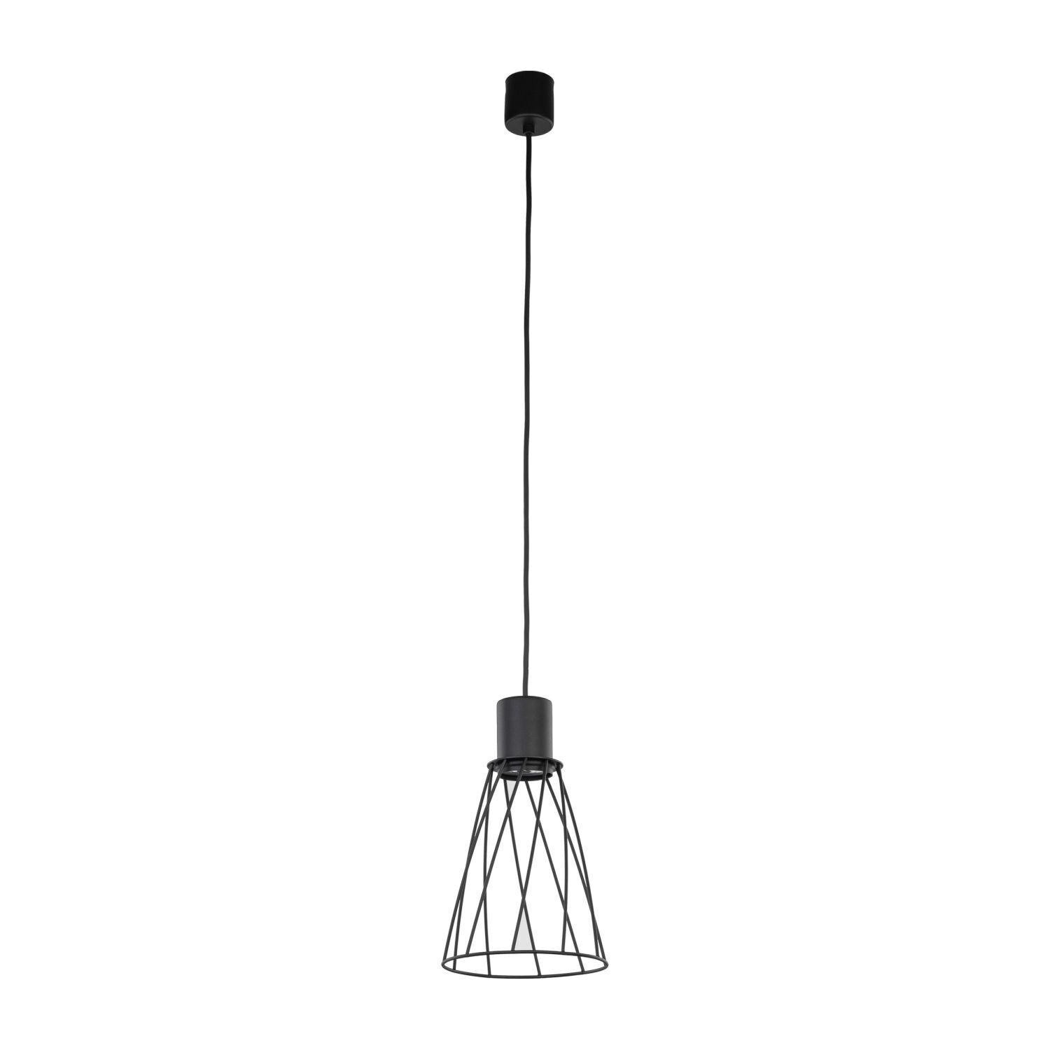 Hängeleuchte Metall Schwarz Ø 16 cm H: max. 170 cm GU10