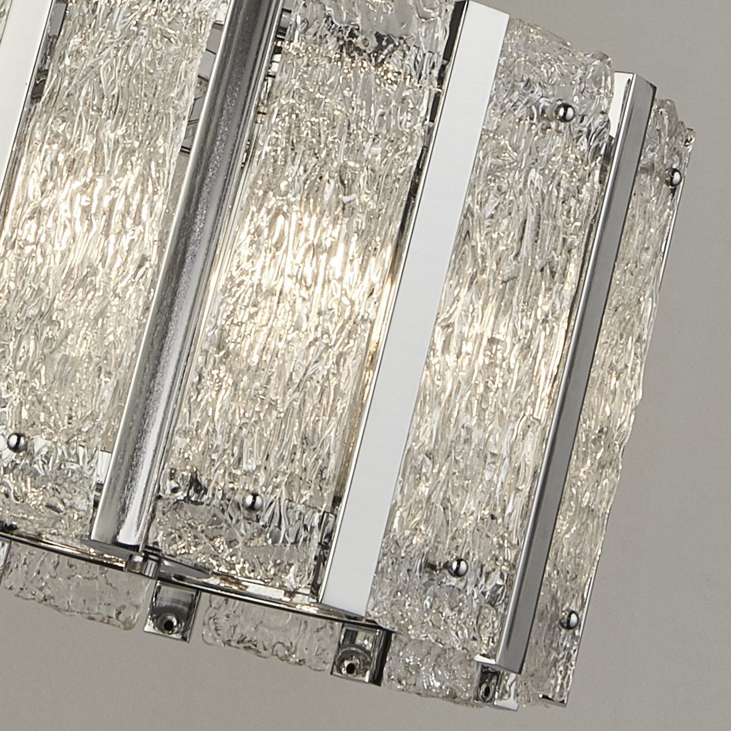 Runde Hängelampe Regenglas Metall E14 Ø39 cm Modern