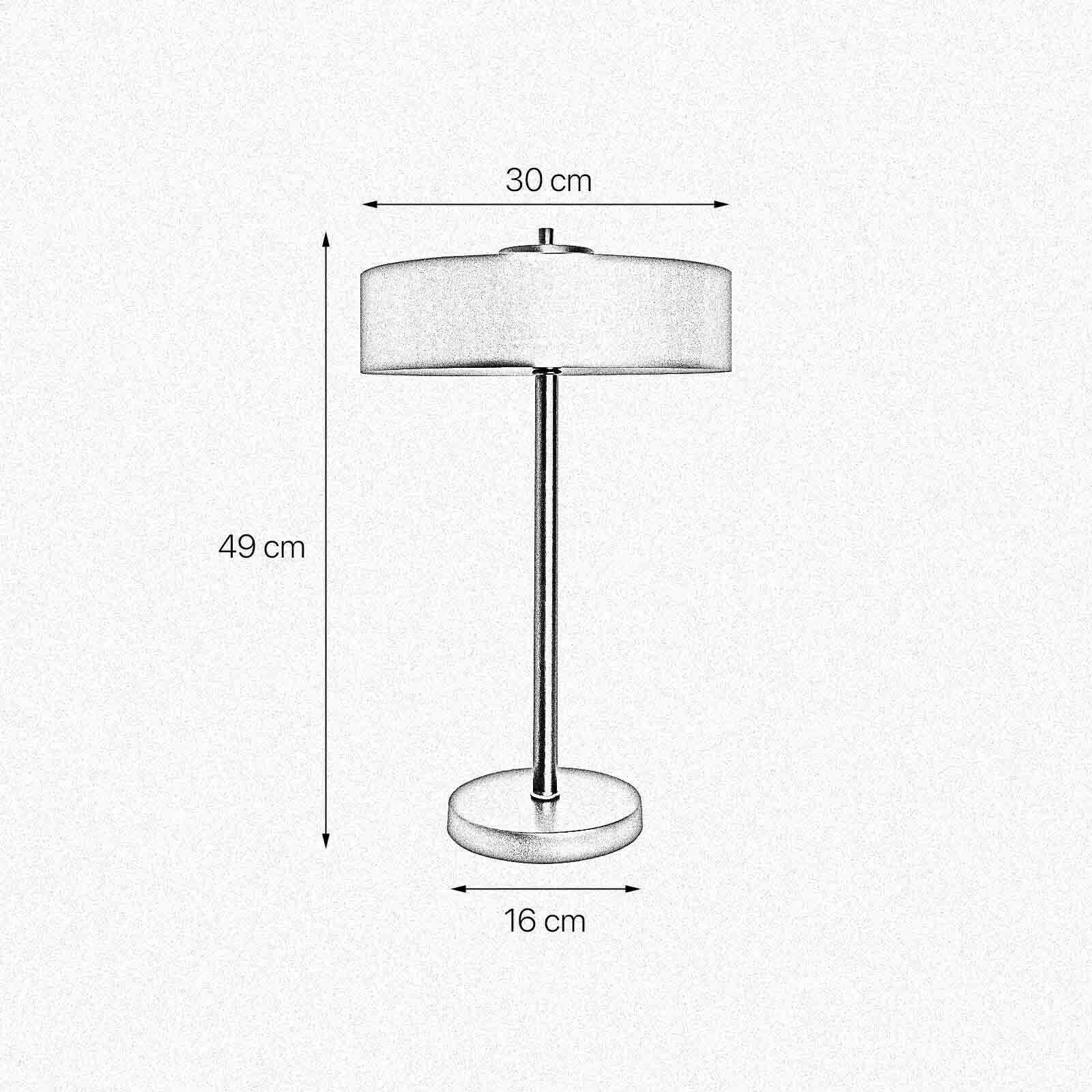 Tischlampe Schwarz Gold H: 49 cm Messing Eisen E27