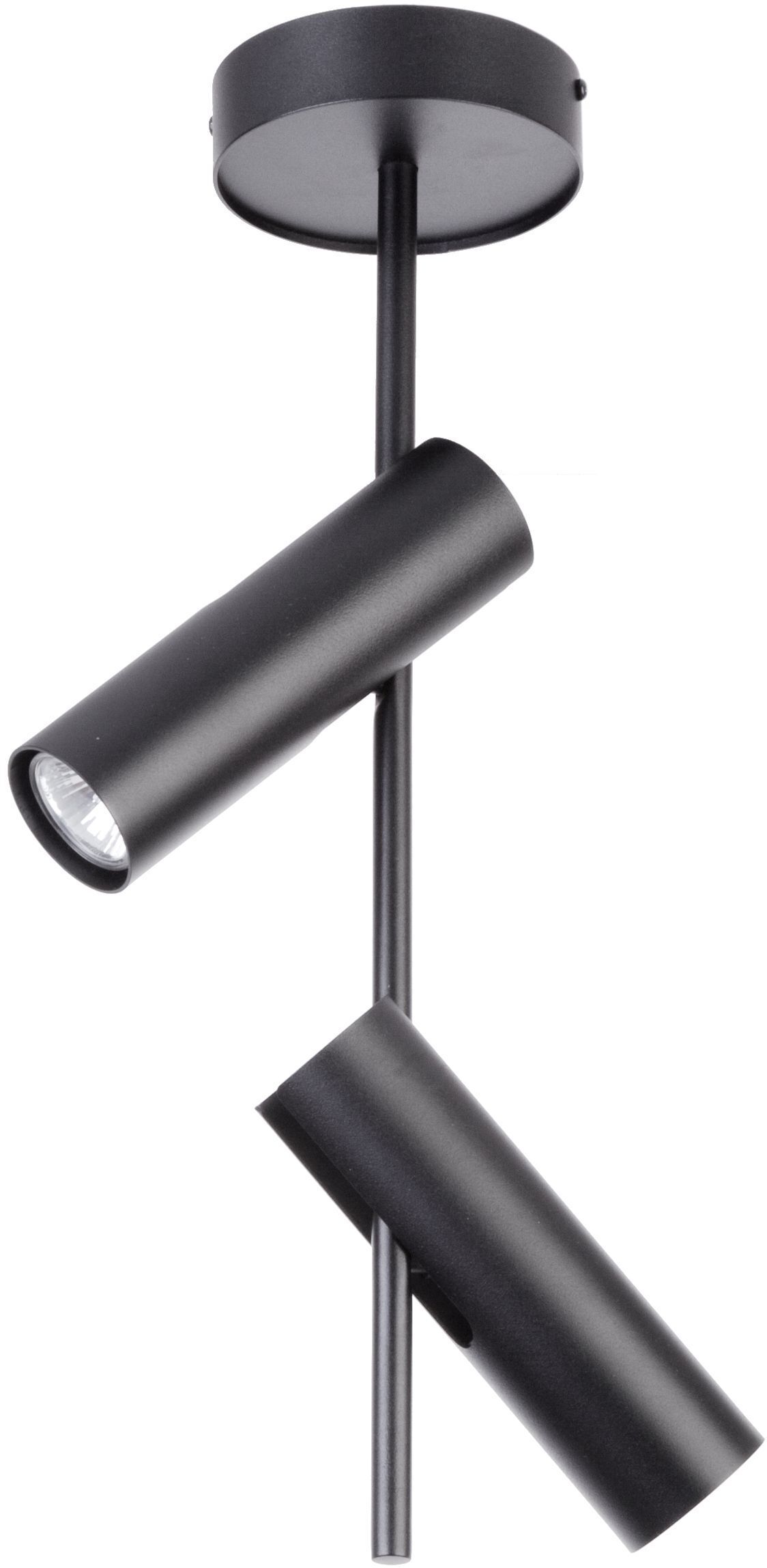 Deckenstrahler GU10 Schwarz Metall flexibel H:55 cm