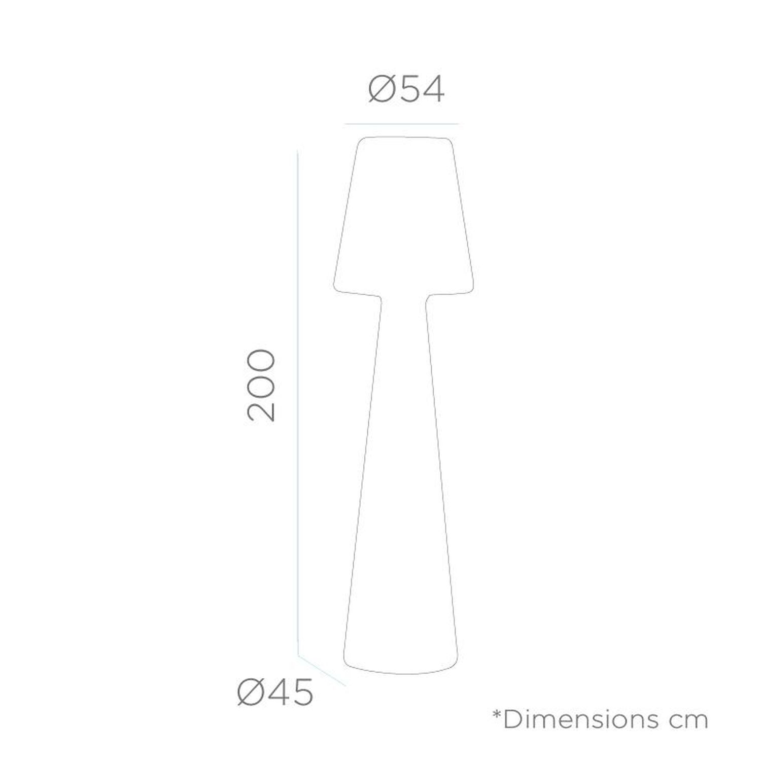 LED Stehlampe außen 2 m hoch Stecker Kabel 2700 K IP65 Diagramm, Handlung, Besteck, Lampe