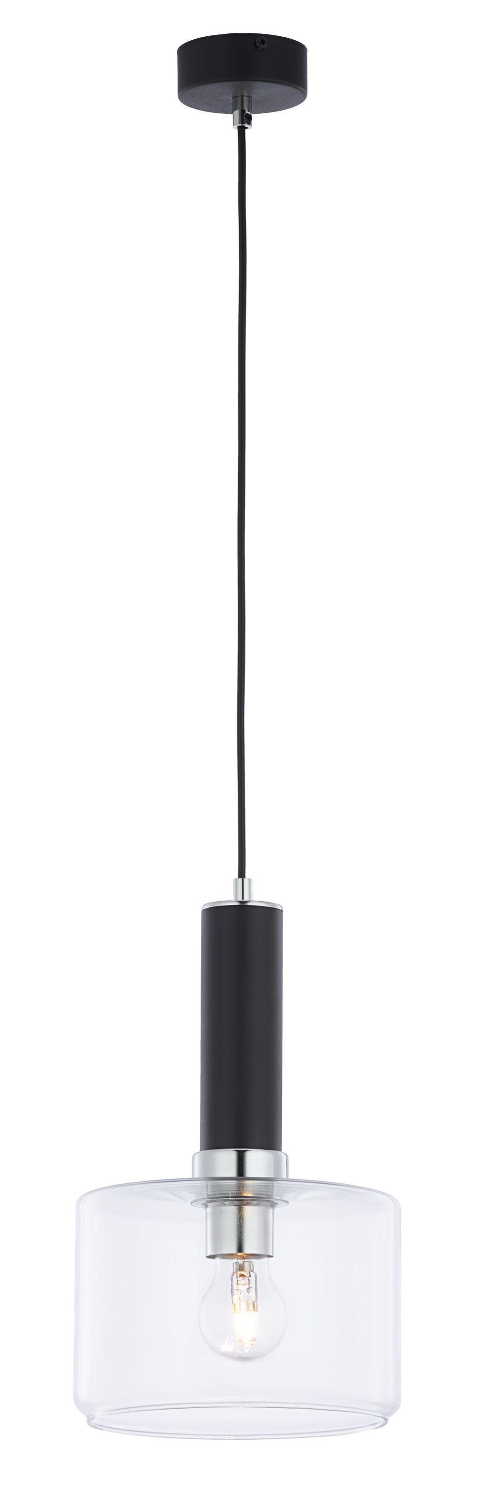 Moderne Hängelampe Metall Glas E27 schlicht JENNA