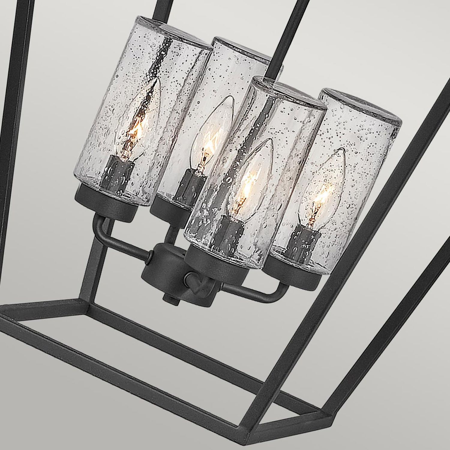 Pendelleuchte außen Aluminium Glas E14 IP44 Schwarz Vintage