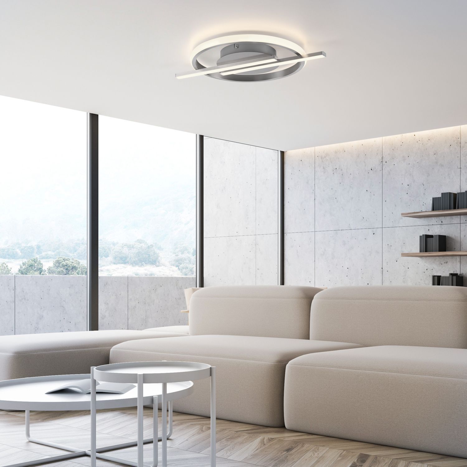 LED Deckenlampe Modern in Stahl L:42 cm 2100 lm dimmbar