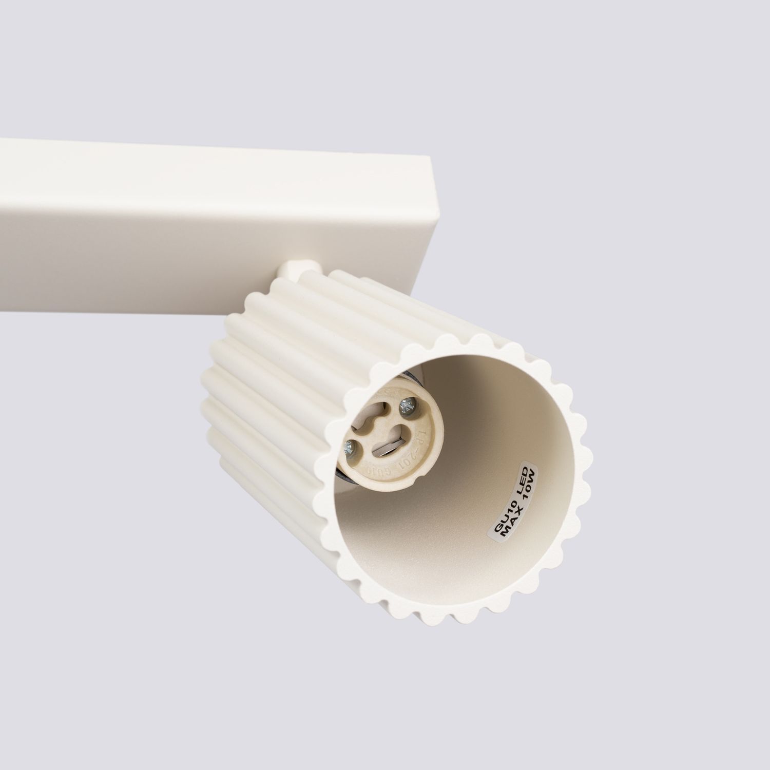 Deckenstrahler Modern 6-flammig GU10 117 cm lang in Creme