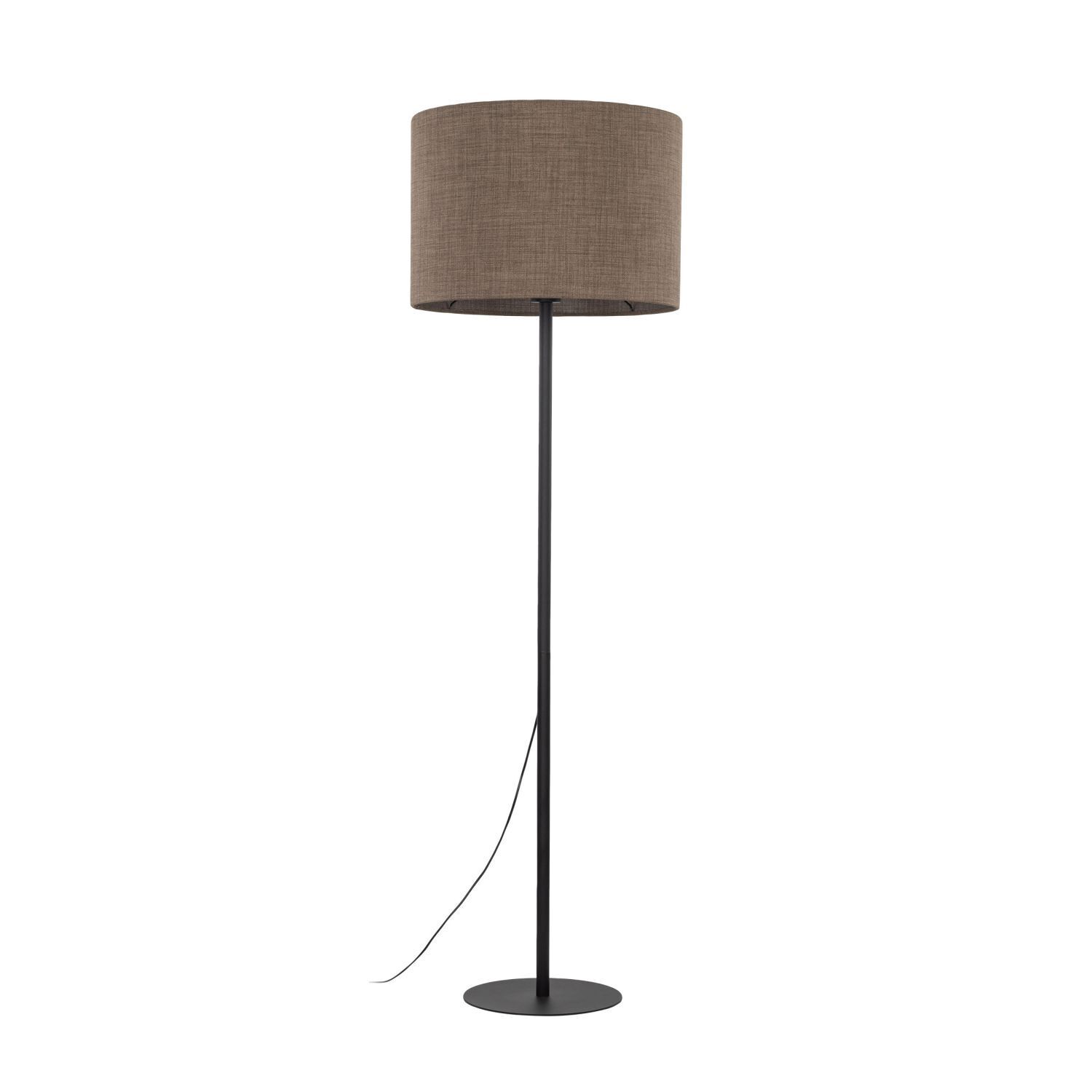 Stehlampe Modern 165 cm Metall Jute E27 Schwarz Braun