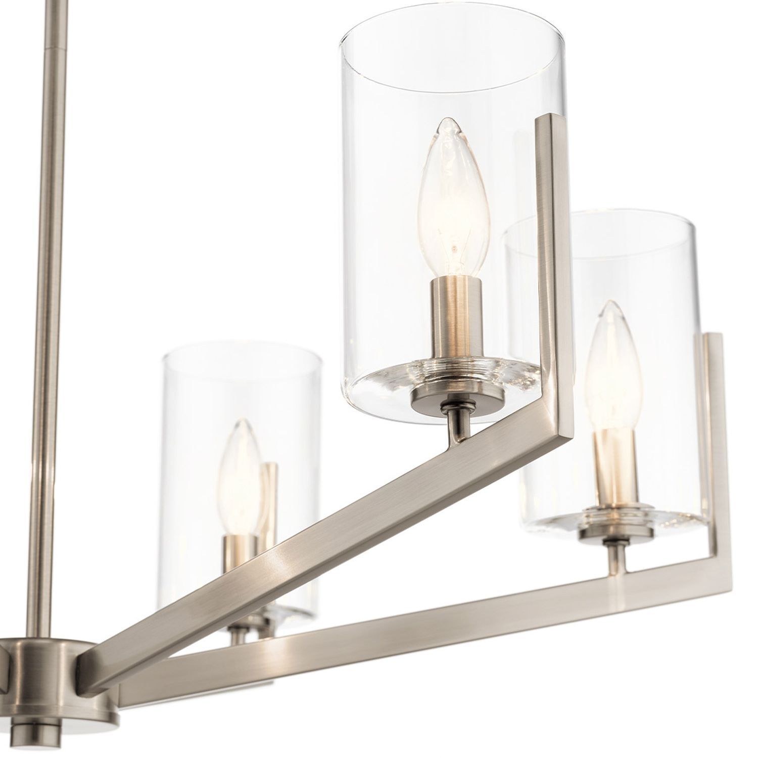 Kronleuchter Metall Glas E14 H: max. 123,7 cm verstellbar
