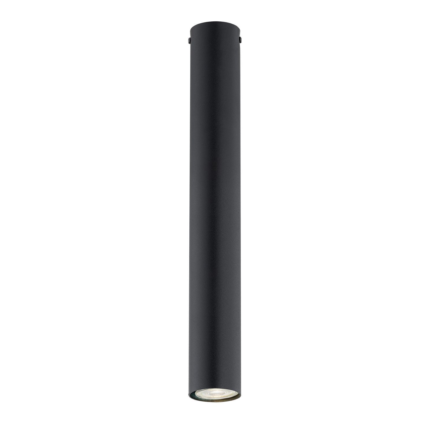 Aufputz Deckenlampe Metall H: 45 cm D: 6 cm Schwarz GU10