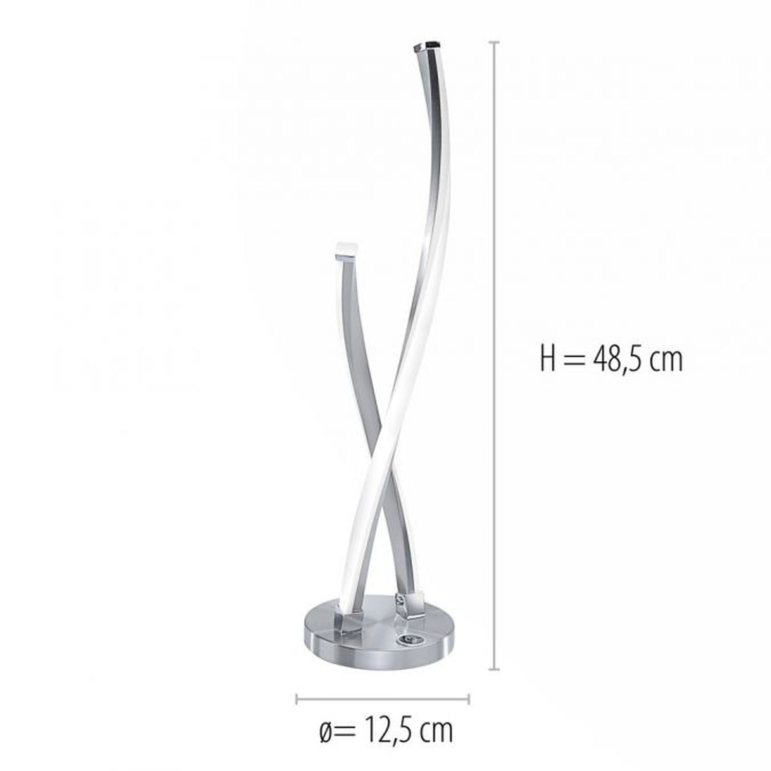 Stylische LED Tischlampe in Stahl 13 W dimmbar Touch