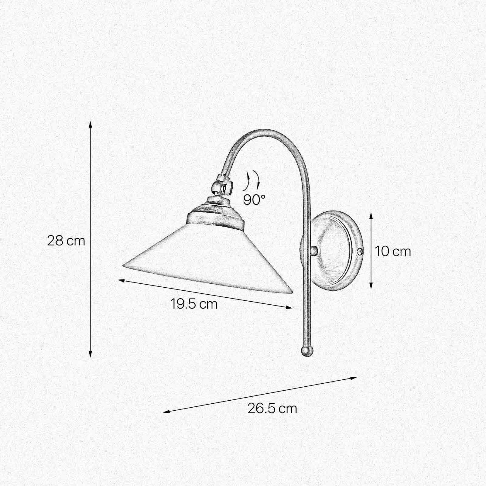 Wandlampe in Bronze matt Weiß E14 Glas Messing schwenkbar