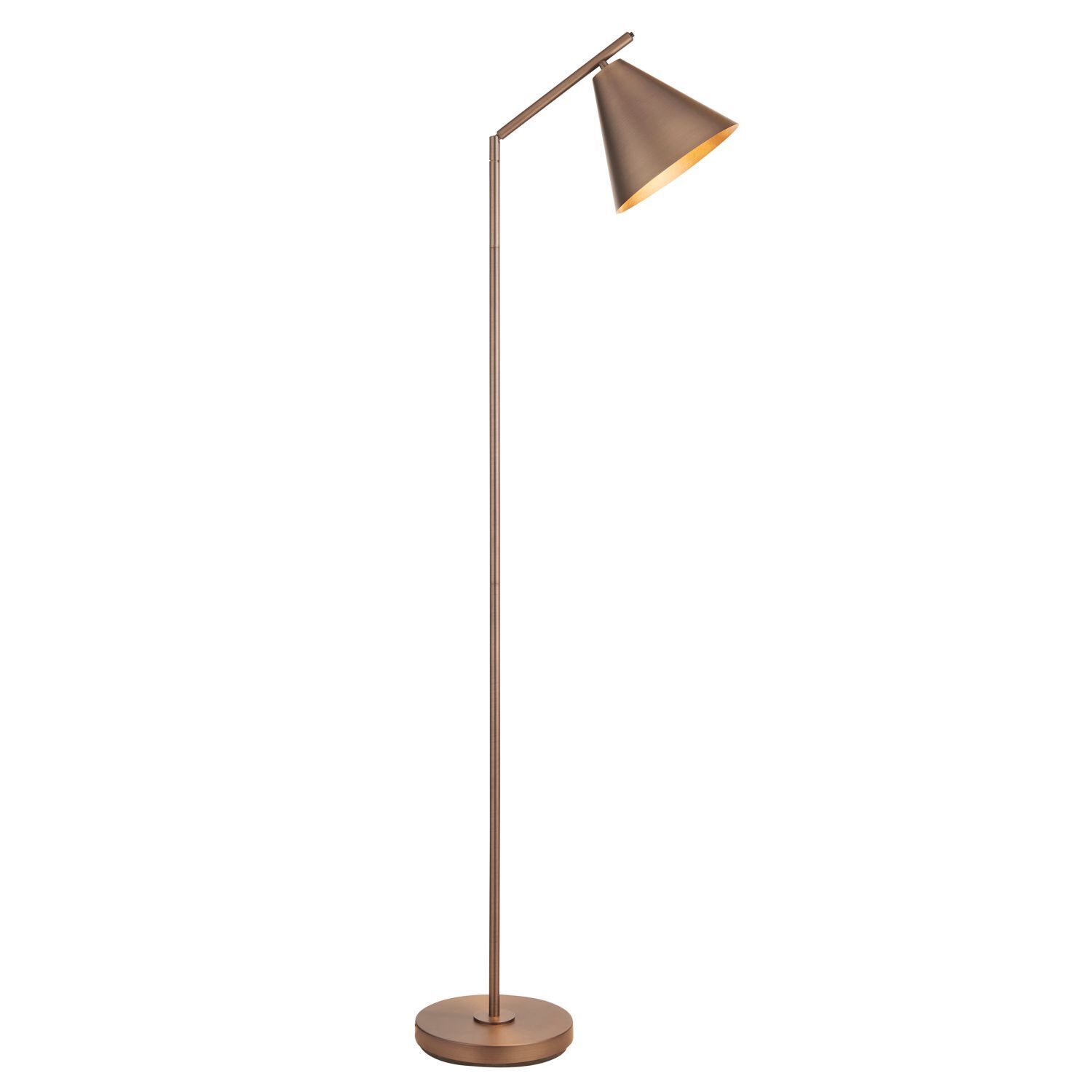 Stehleuchte Metall 158 cm verstellbarer Arm E27 Bronze antik