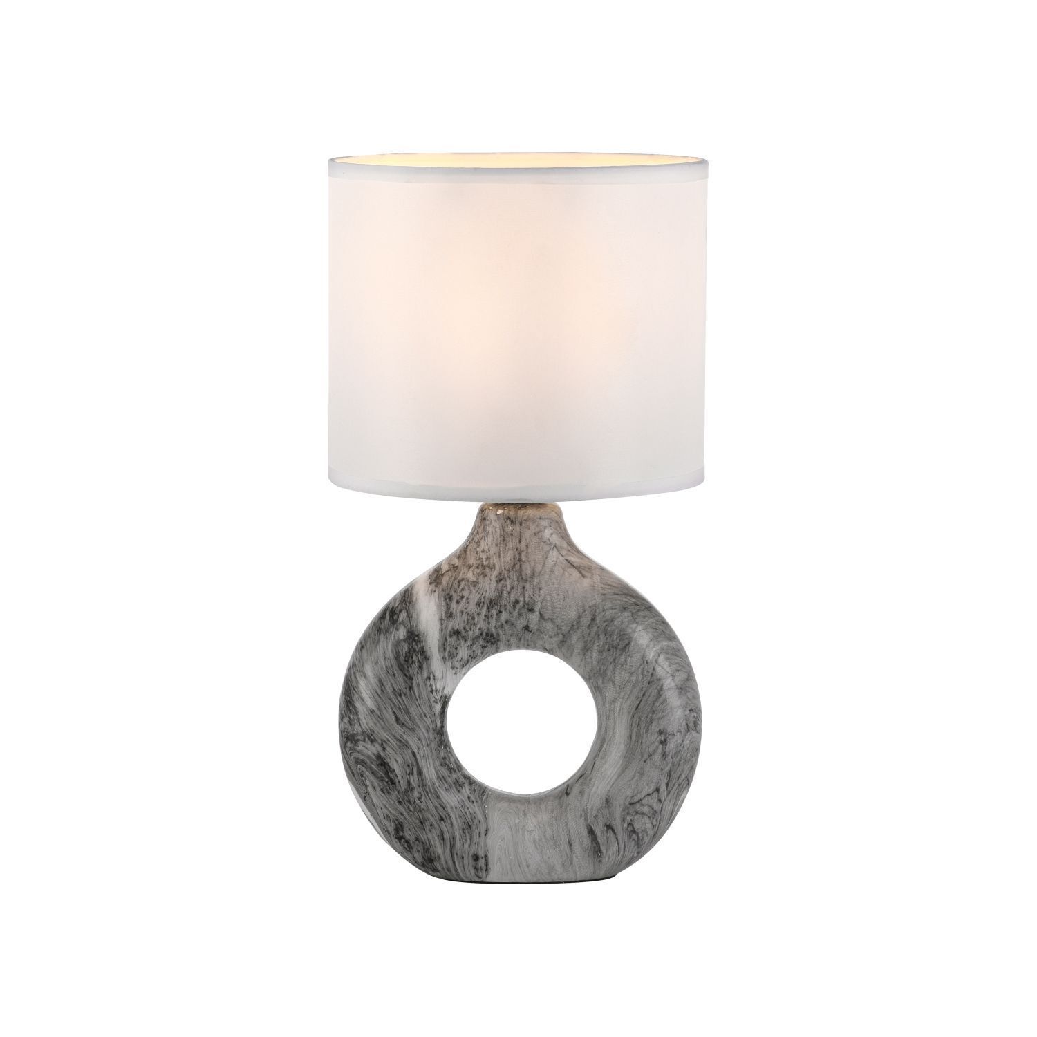 Dekorative Tischlampe Keramik Stoff 30 cm E27 blendarm