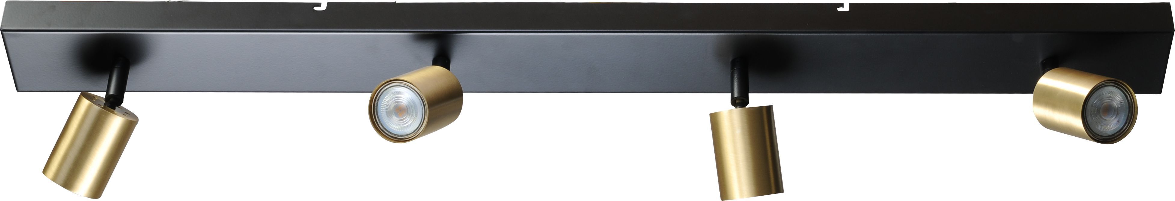 Deckenstrahler Metall Schwarz Gold 100 cm lang