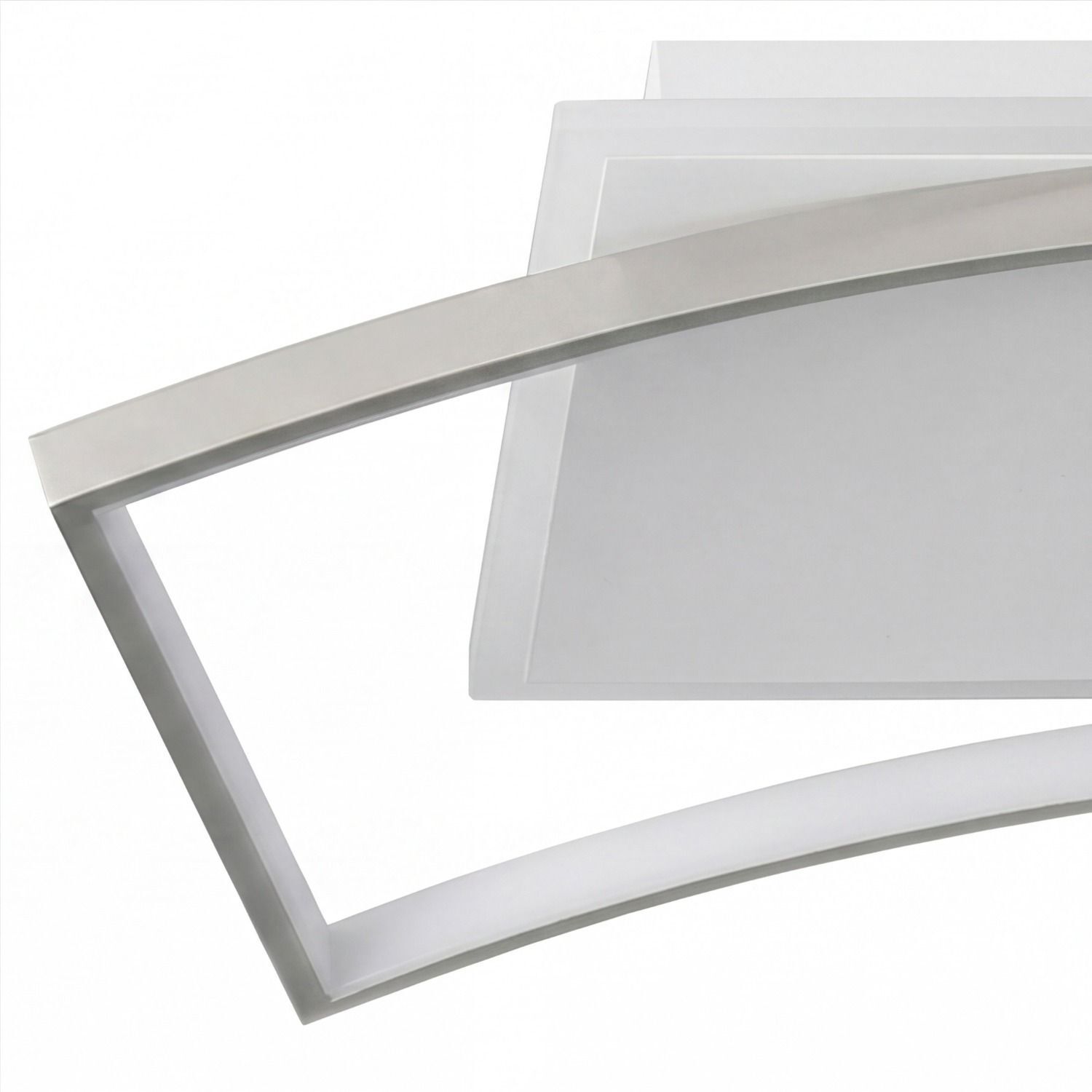 LED Deckenlampe Alu Weiß Silber 3000/4000/6500 K 42 cm weiß, modern, Beleuchtung, Lampe, Bogengrad
