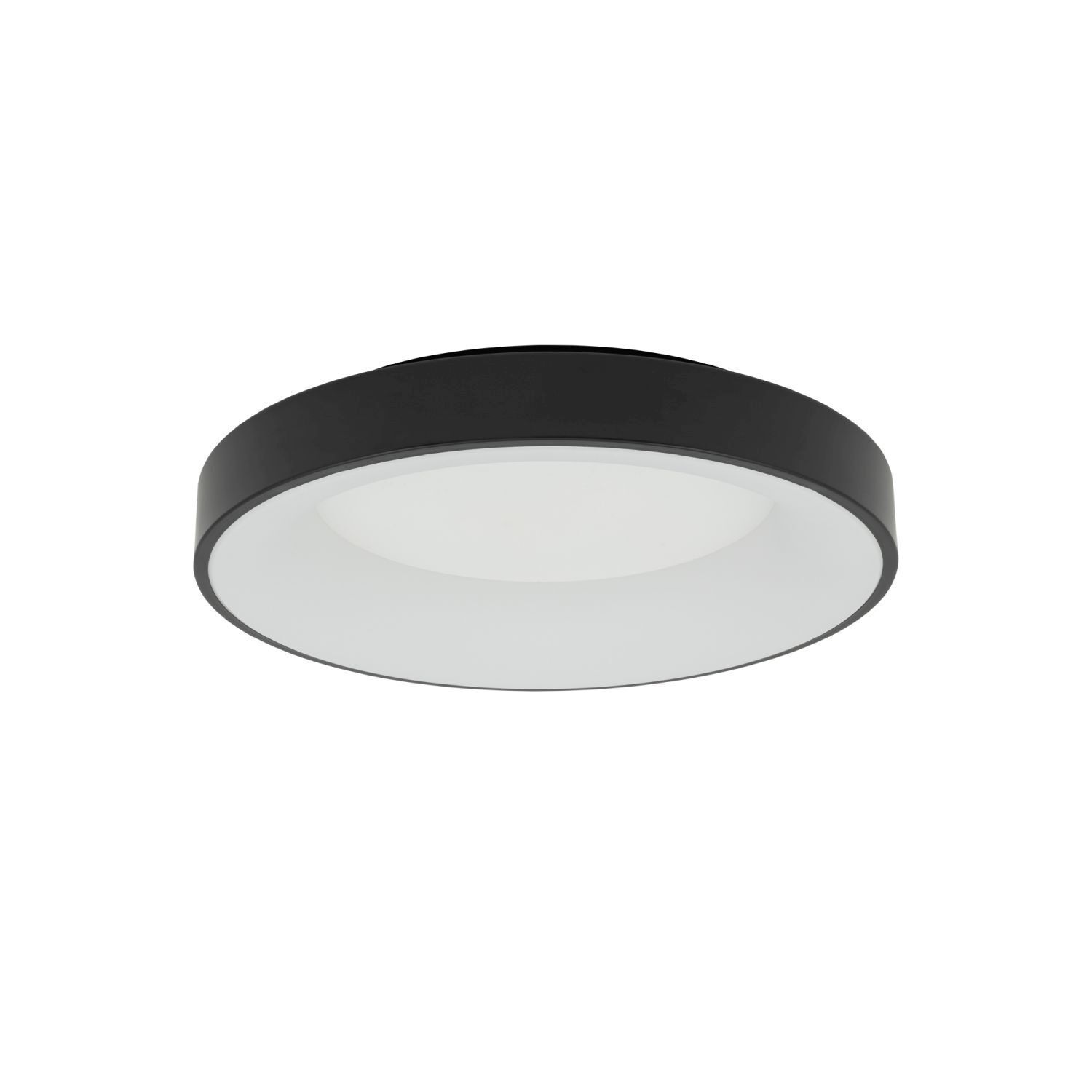 LED Deckenlampe Metall Ø48 cm Schwarz blendarm wohnlich
