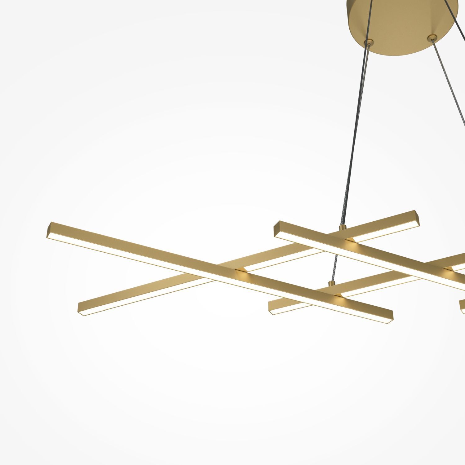 LED Pendelleuchte Aluminium H: max. 305,7 cm in Messing